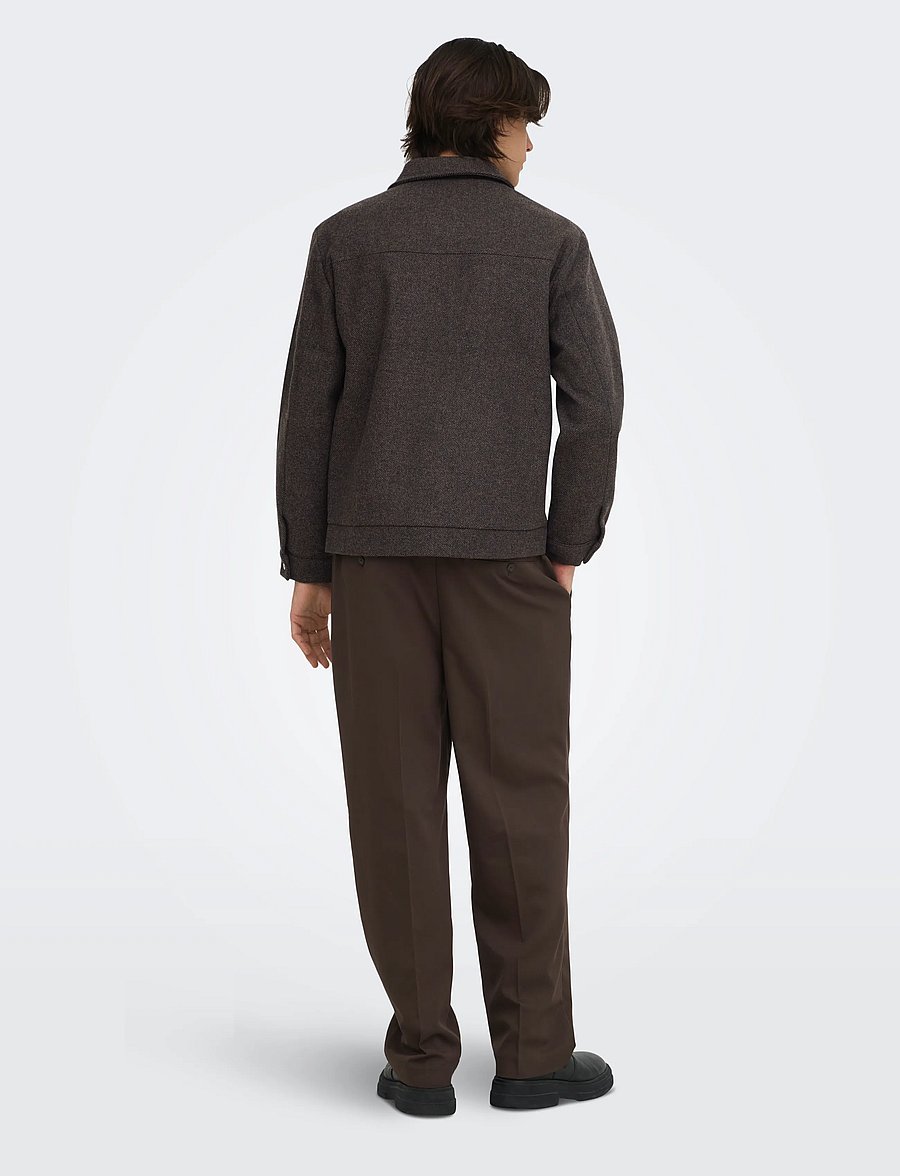 ONLY & SONS - ONSRUSH WOOL JACKET OTW FRML NOOS - dark grey melange - 3