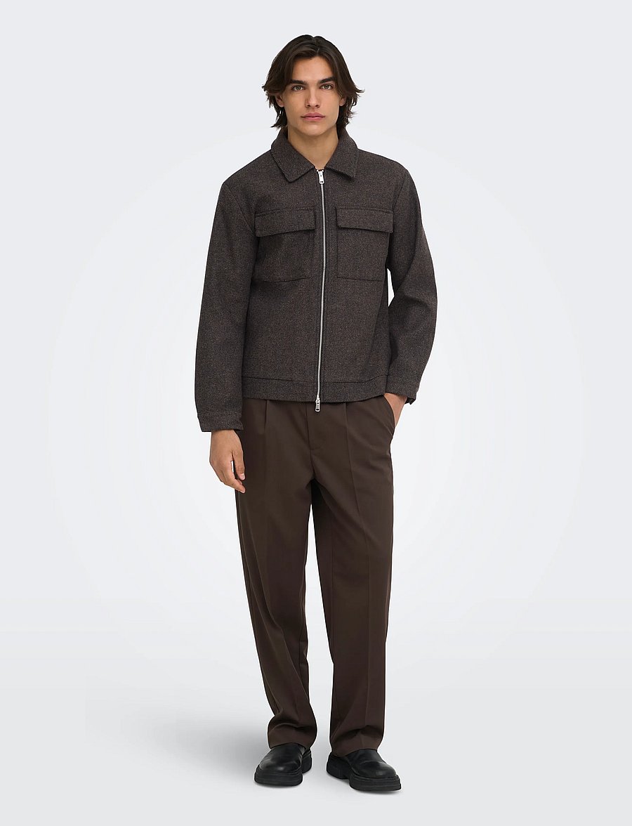 ONLY & SONS - ONSRUSH WOOL JACKET OTW FRML NOOS - dark grey melange - 4