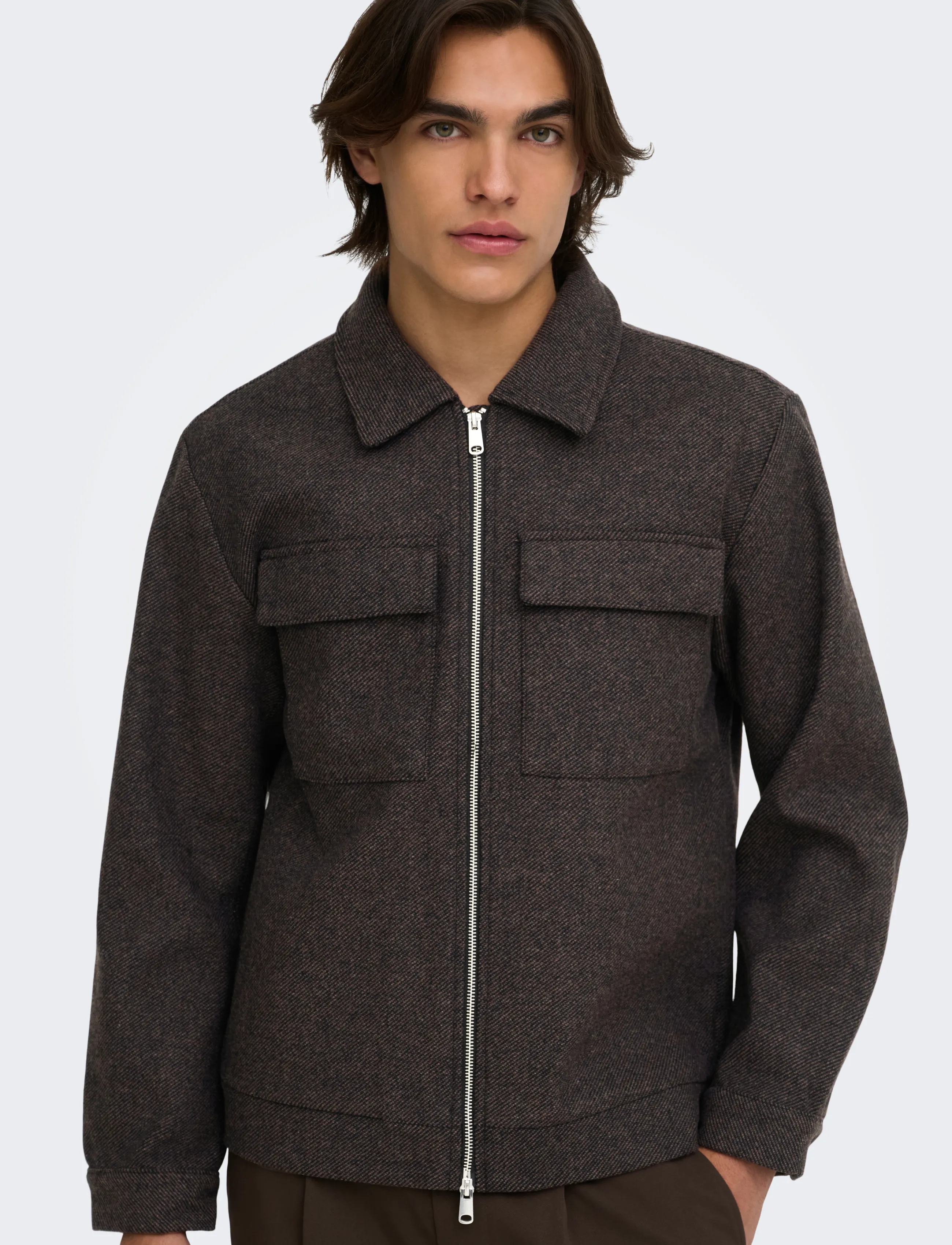 ONLY & SONS - ONSRUSH WOOL JACKET OTW FRML NOOS - dark grey melange - 5