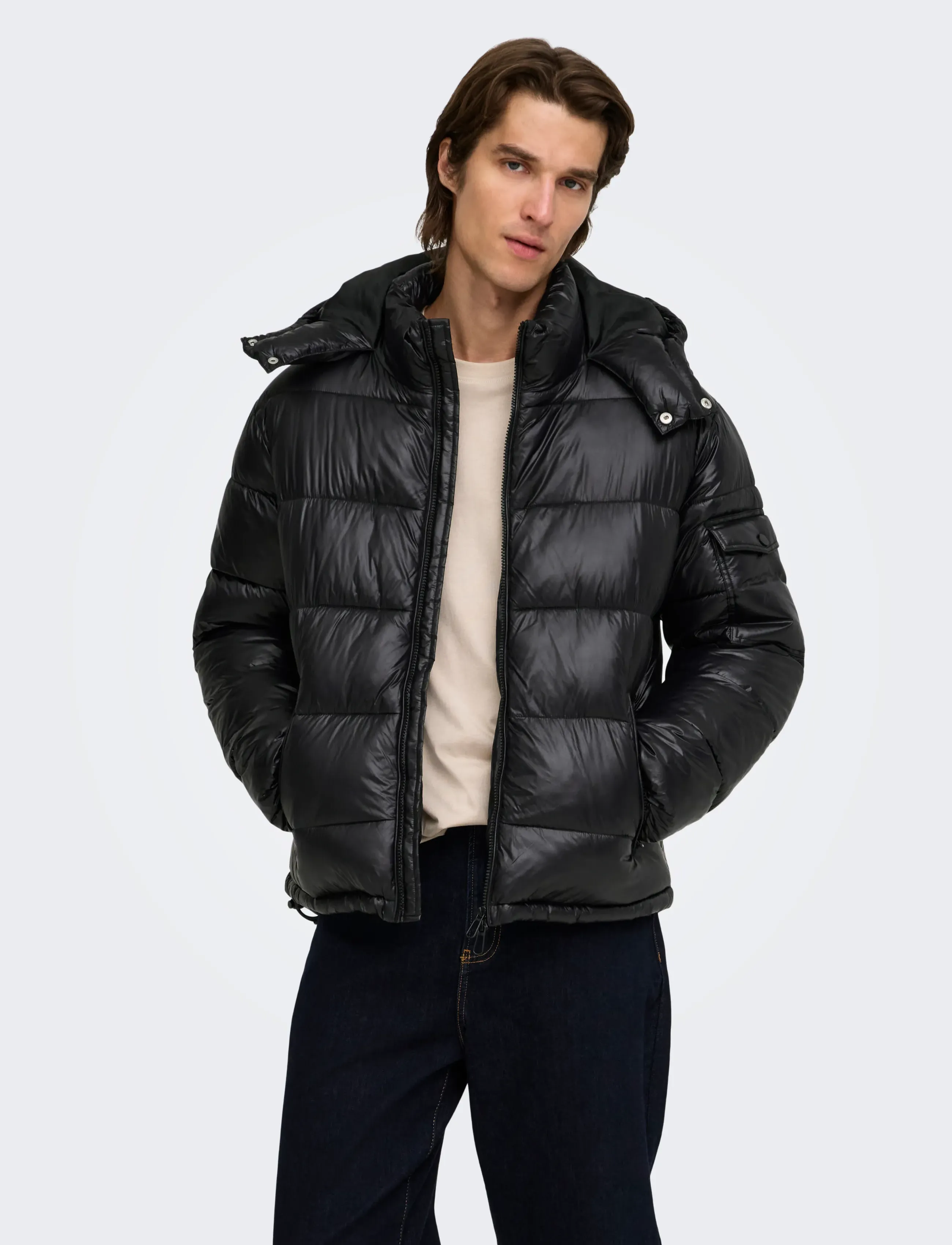 ONLY & SONS ONSRUBEN PUFFER JACKET OTW VD - Kleidung - BLACK / black