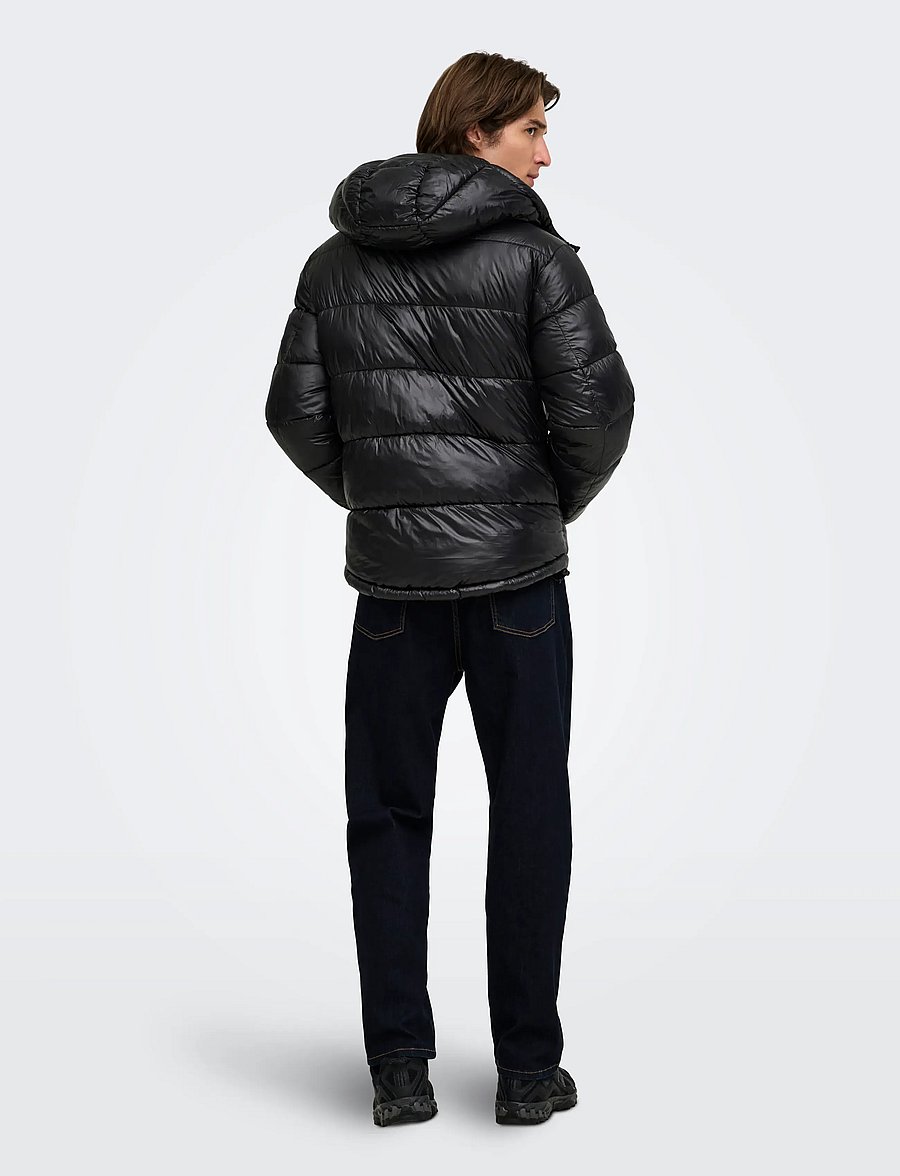 ONLY & SONS - ONSRUBEN PUFFER JACKET OTW VD - daunenjacken - black - 3