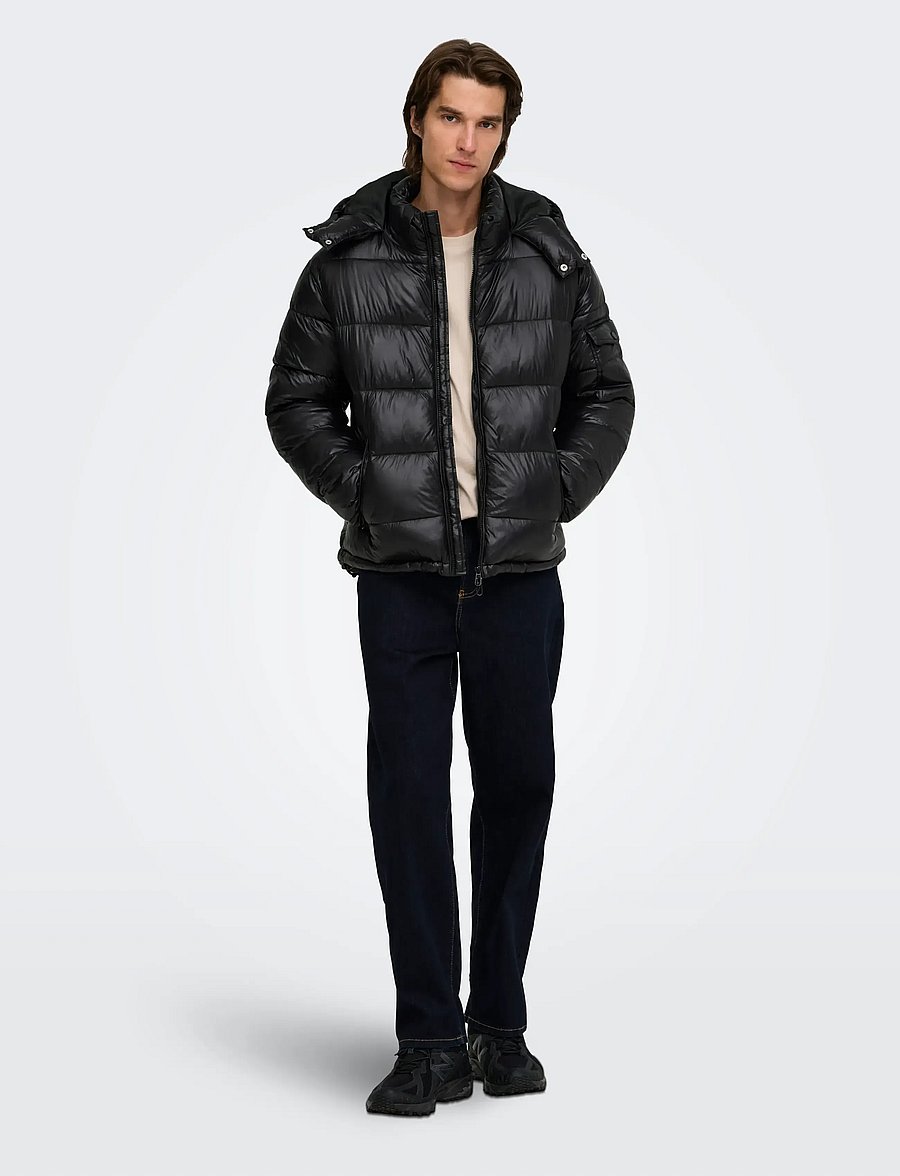 ONLY & SONS - ONSRUBEN PUFFER JACKET OTW VD - daunenjacken - black - 4