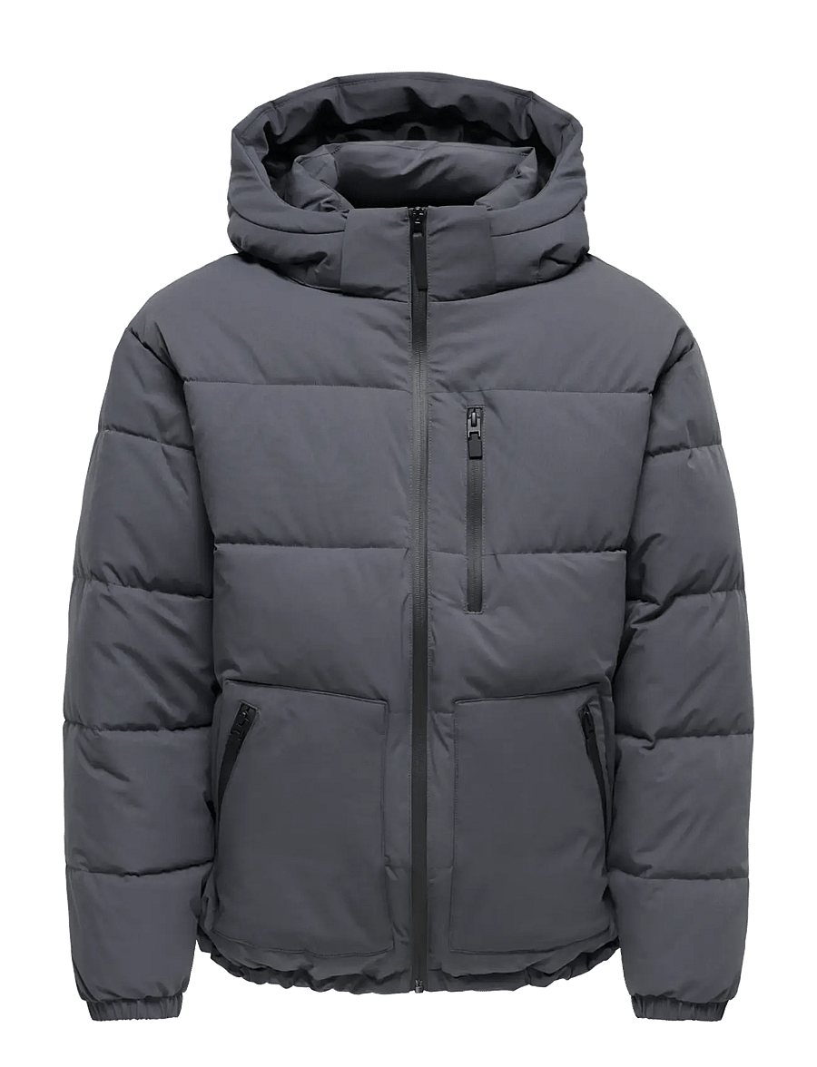 ONLY & SONS - ONSROMO PUFFER JACKET OTW NOOS - asphalt - 0