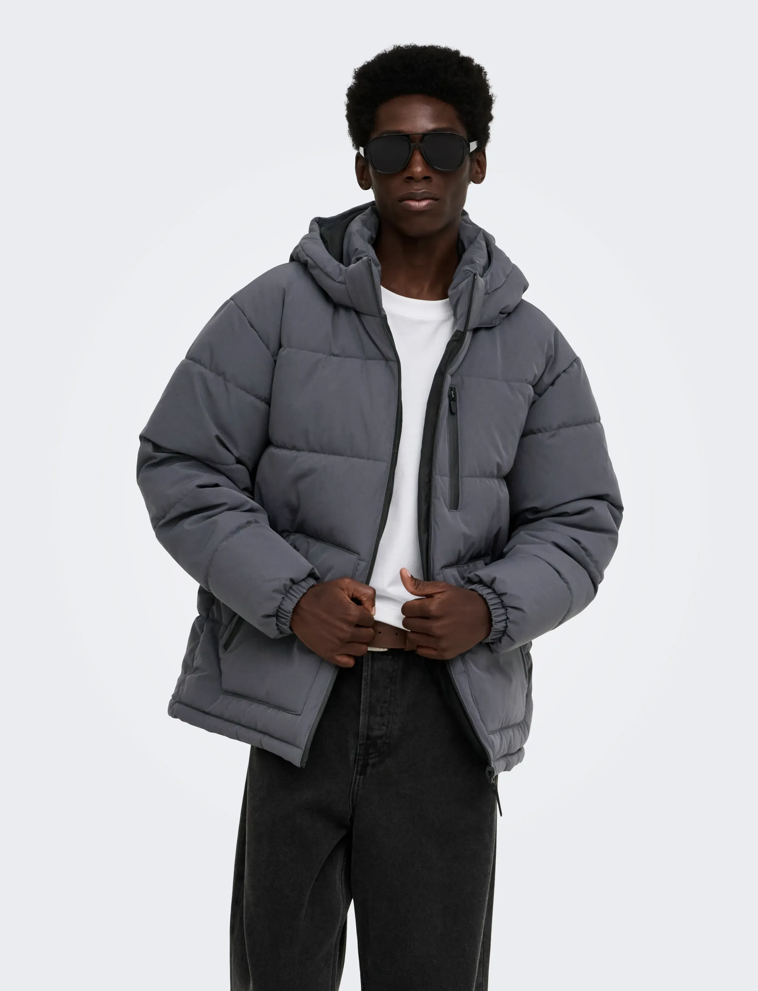 ONLY & SONS ONSROMO PUFFER JACKET OTW NOOS - Dunjackor - ASPHALT / grey