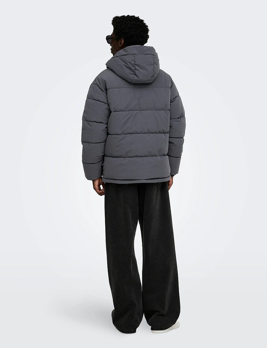 ONLY & SONS - ONSROMO PUFFER JACKET OTW NOOS - talvejoped - asphalt - 3