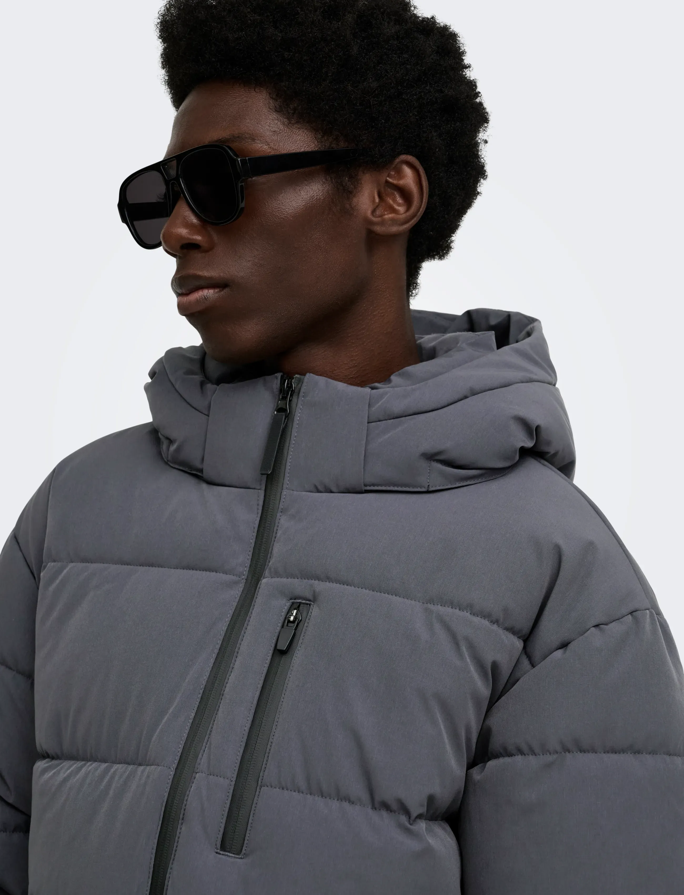 ONLY & SONS - ONSROMO PUFFER JACKET OTW NOOS - talvejoped - asphalt - 5
