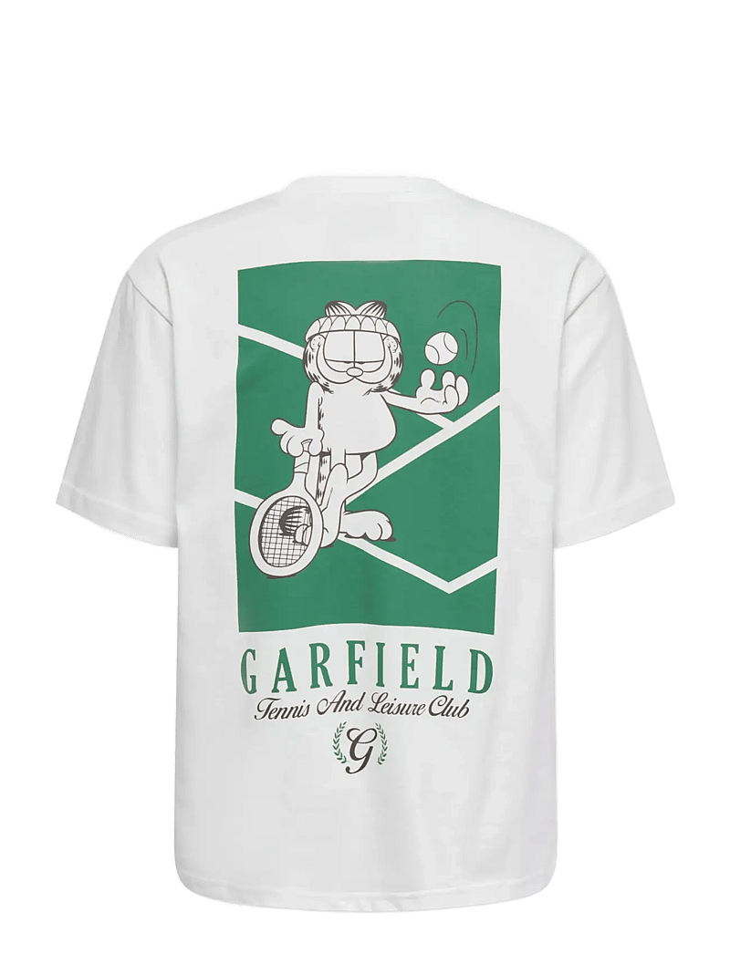ONLY & SONS - OSJGARFIELD LIFE RLX SS LIC TEE - kortärmade t-shirts - bright white - 1
