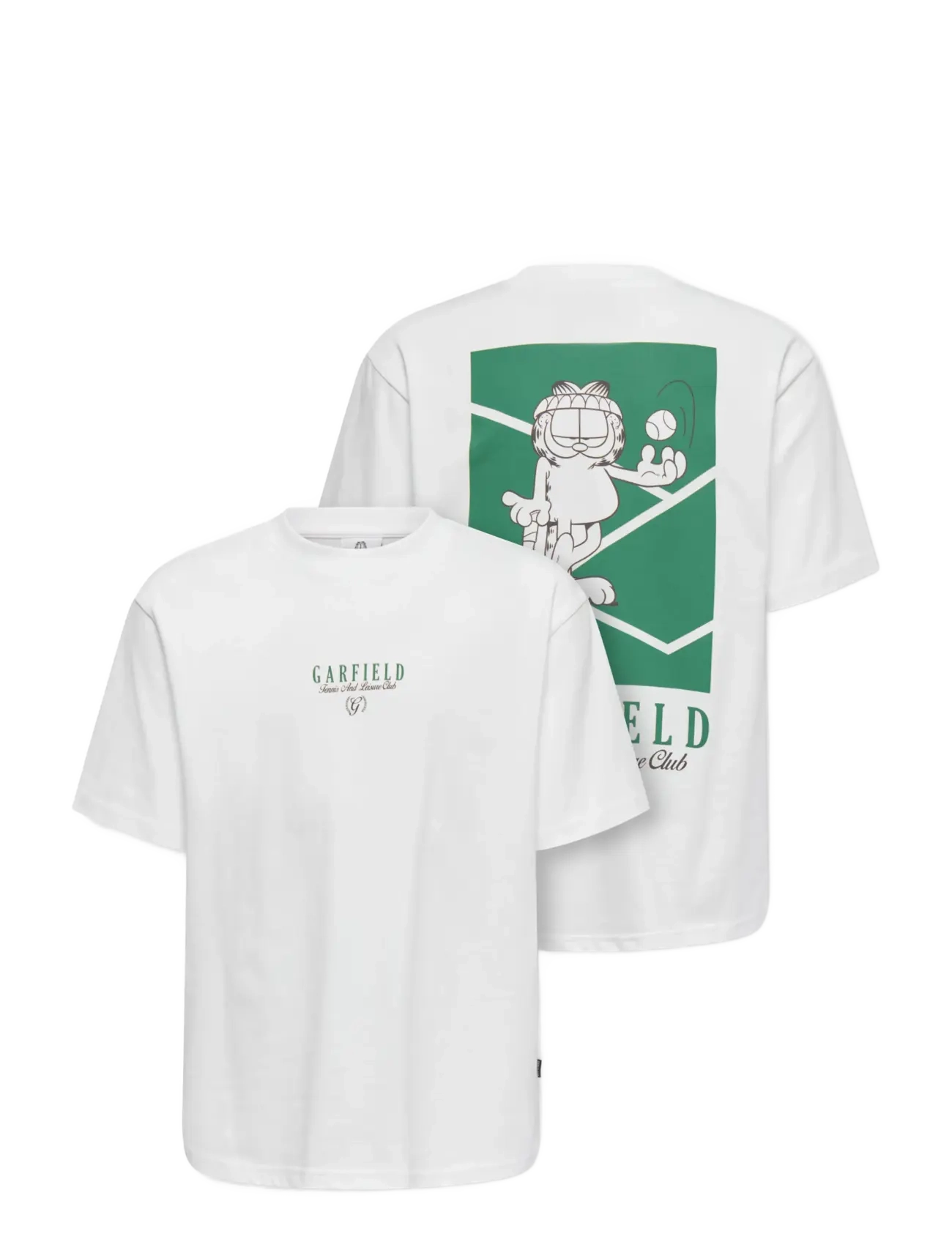 ONLY & SONS - OSJGARFIELD LIFE RLX SS LIC TEE - kurzärmelige - bright white - 2