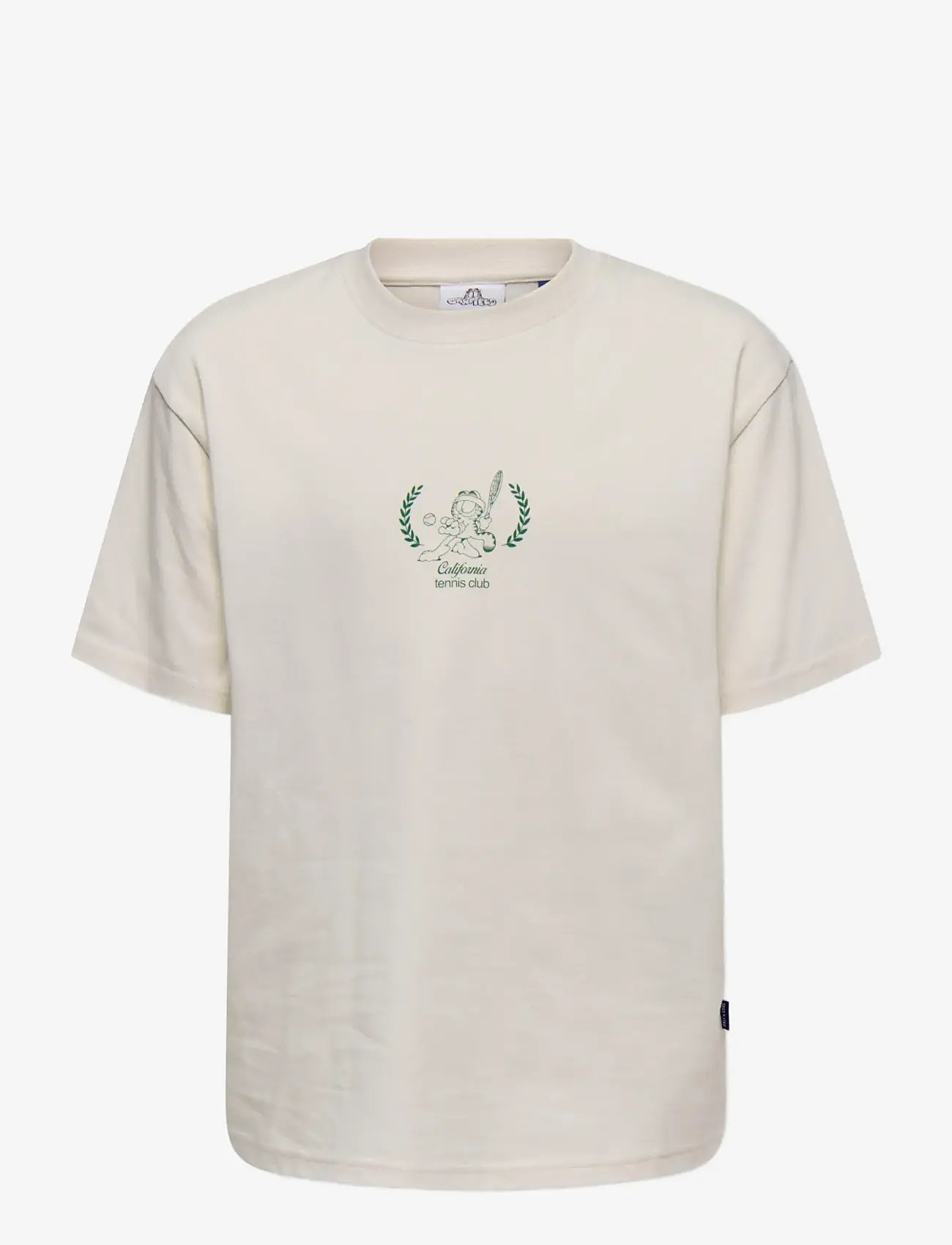 ONLY & SONS - OSJGARFIELD LIFE RLX SS LIC TEE - short-sleeved t-shirts - cloud dancer - 0