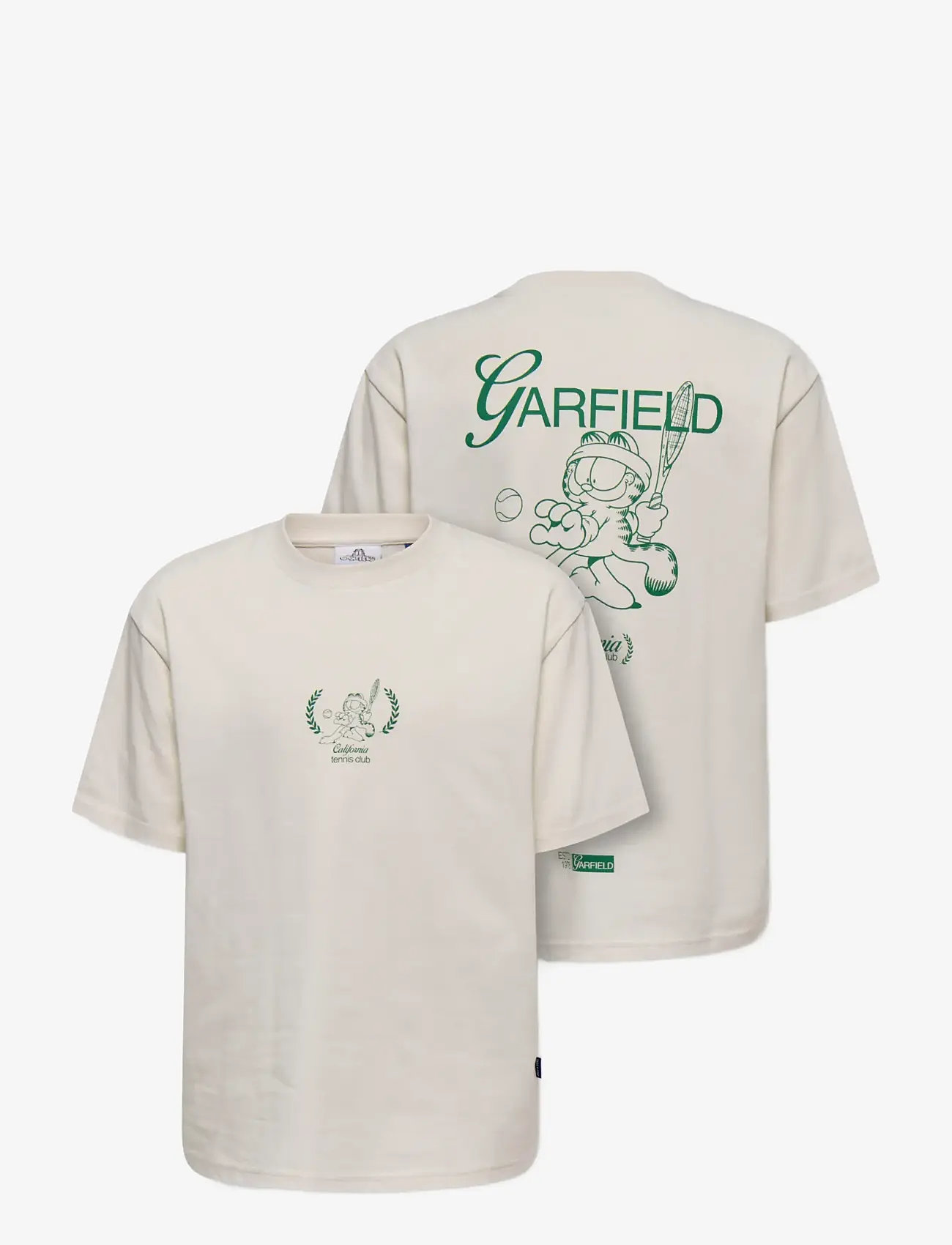 ONLY & SONS - OSJGARFIELD LIFE RLX SS LIC TEE - short-sleeved t-shirts - cloud dancer - 2