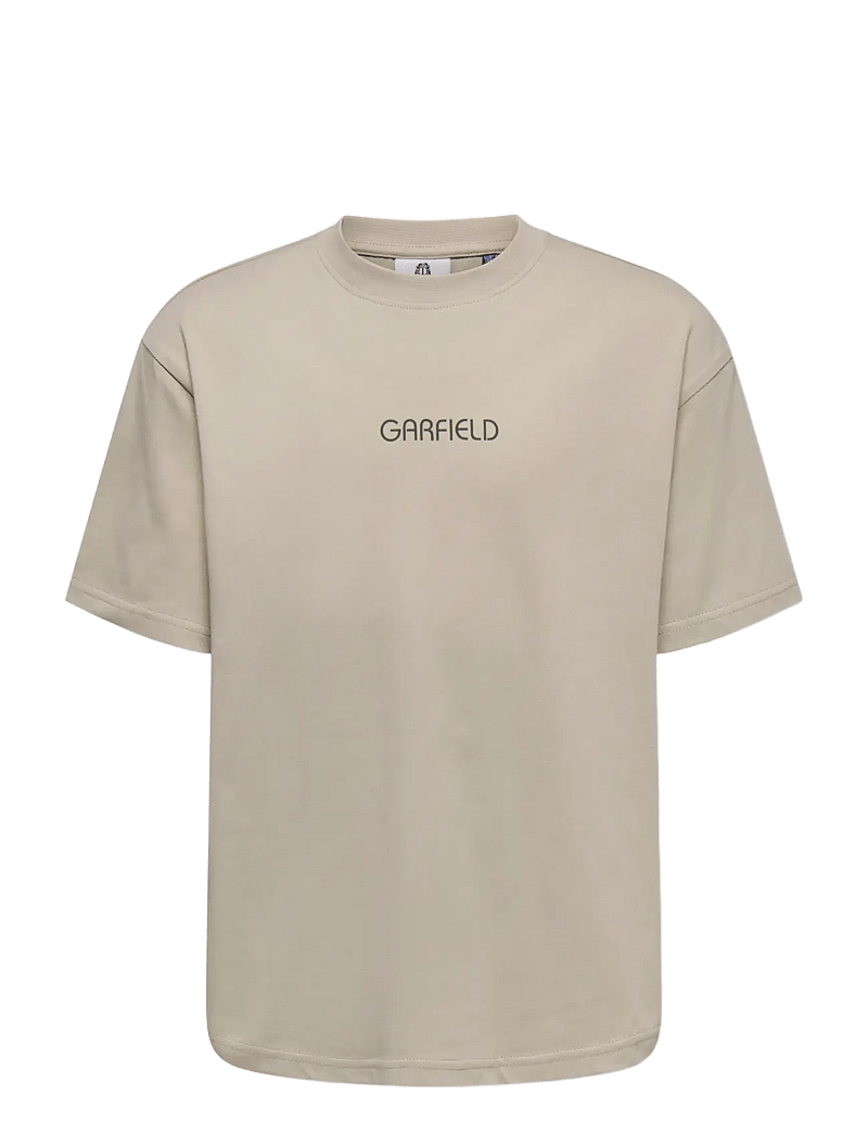 ONLY & SONS - OSJGARFIELD LIFE RLX SS LIC TEE - kortærmede t-shirts - silver lining - 0