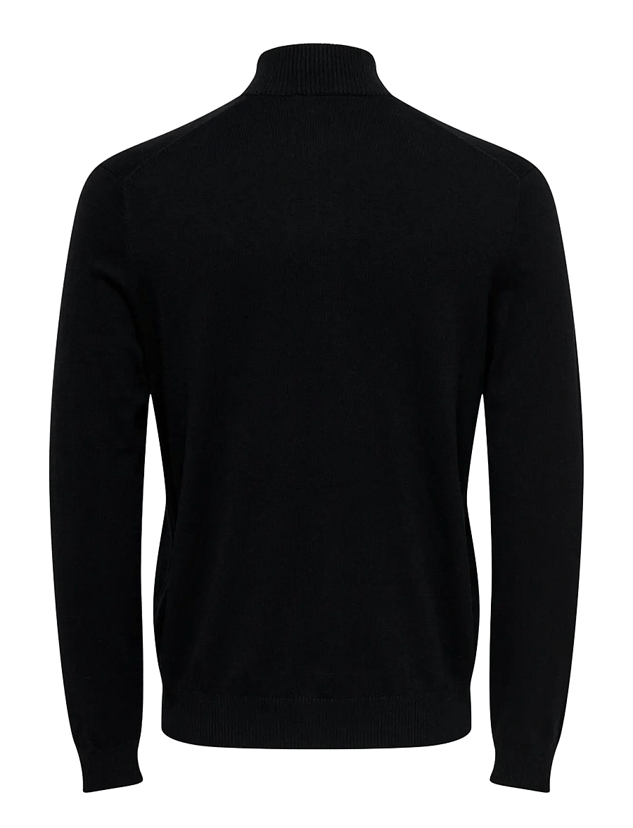 ONLY & SONS - ONSLOUI REG 12 ZIP CARDIGAN KNIT NOOS - pullover mit durchgehendem reißverschluss - black - 1