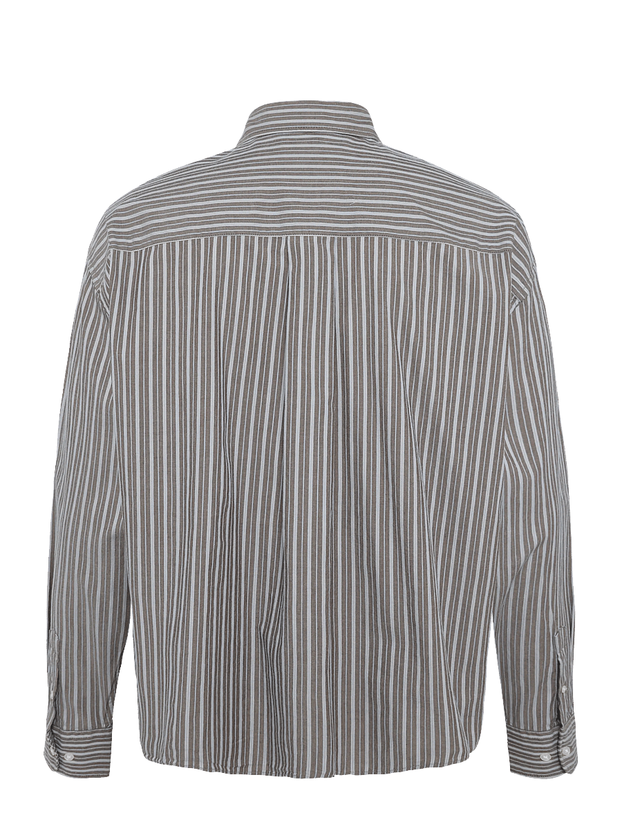 ONLY & SONS - ONSTHOMPSON STRIPE LOOSE SHIRT - randiga skjortor - demitasse - 1