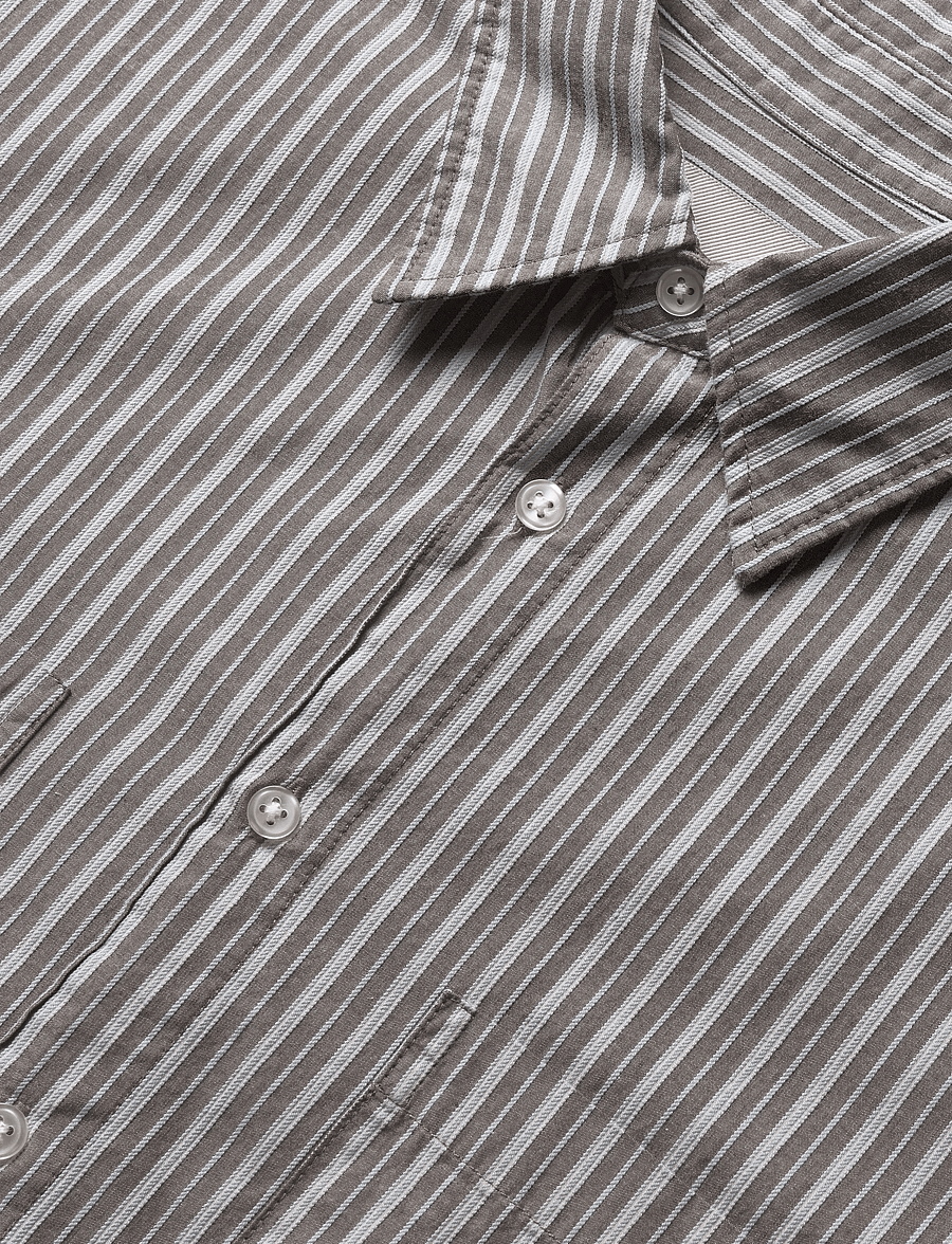 ONLY & SONS - ONSTHOMPSON STRIPE LOOSE SHIRT - randiga skjortor - demitasse - 2