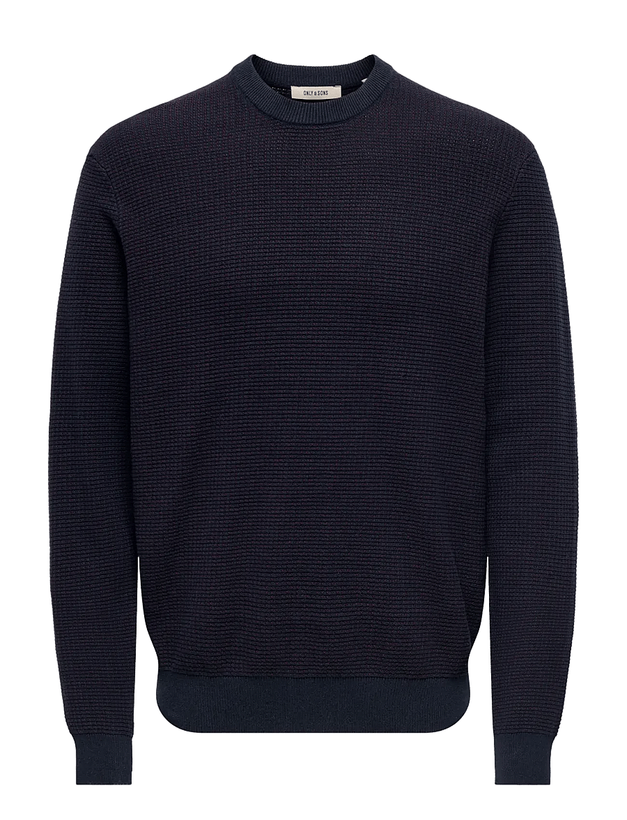 ONLY & SONS - ONSDAVE REG LS CREW NECK KNIT NOOS - rundhals - dark sapphire - 1