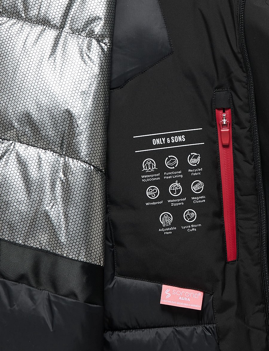 ONLY & SONS - ONSNATE TECHNICAL JACKET OTW VD - parkas - black - 3