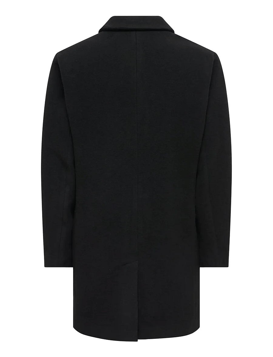 ONLY & SONS - ONSRUNNE WOOL COAT OTW VD - villased mantlid - black - 2