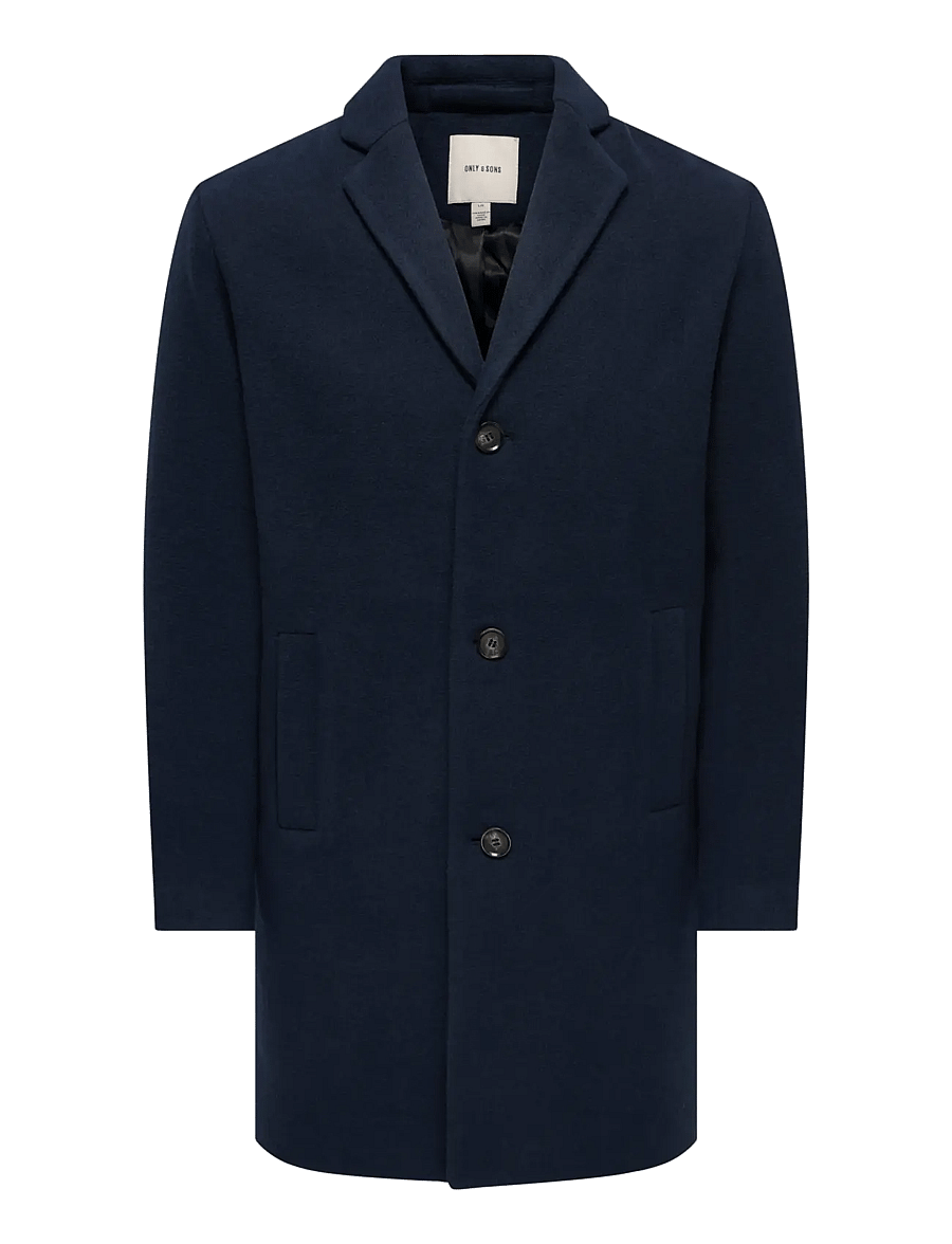 ONLY & SONS - ONSRUNNE WOOL COAT OTW VD - wollmäntel - navy blazer - 1