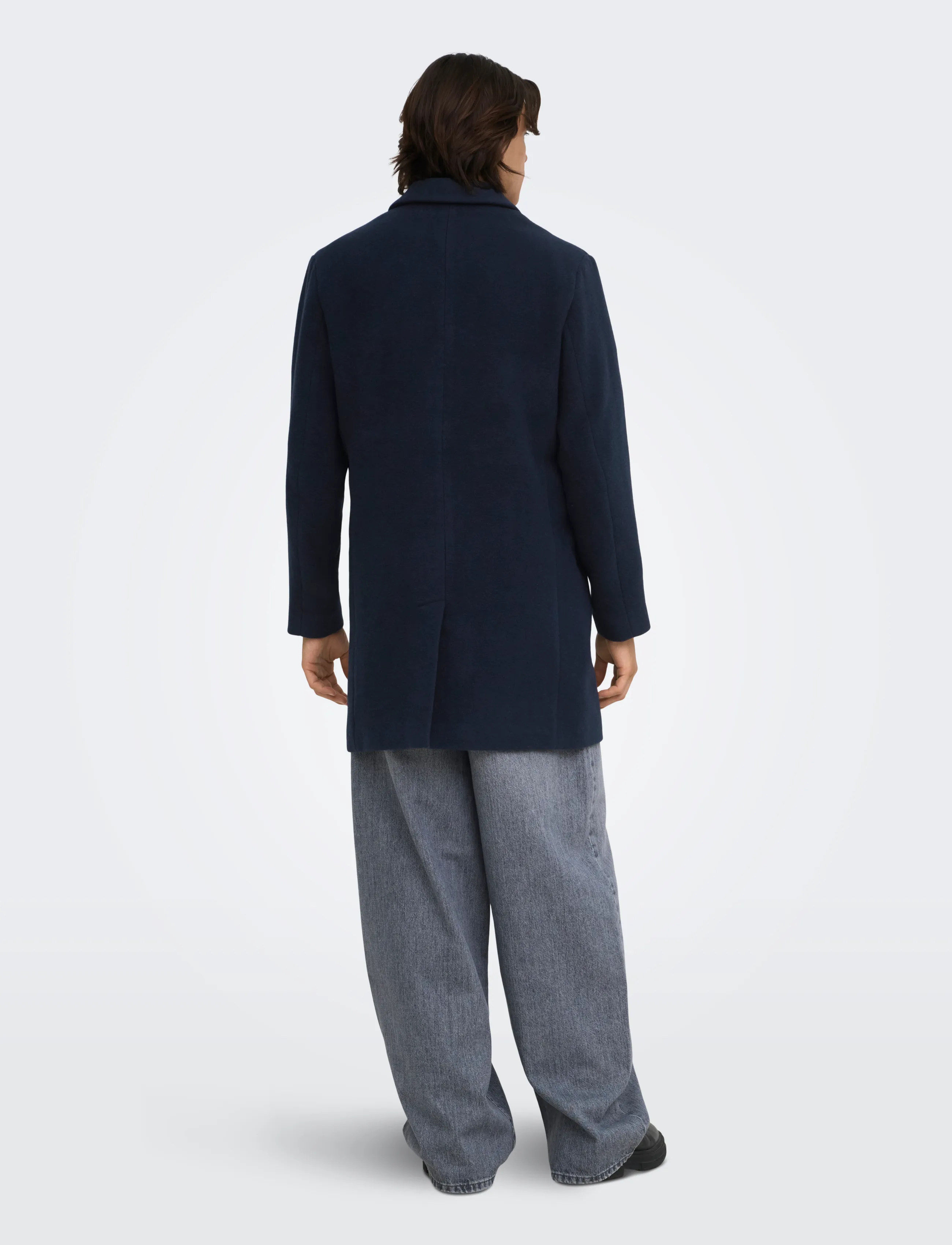 ONLY & SONS - ONSRUNNE WOOL COAT OTW VD - winter jackets - navy blazer - 3