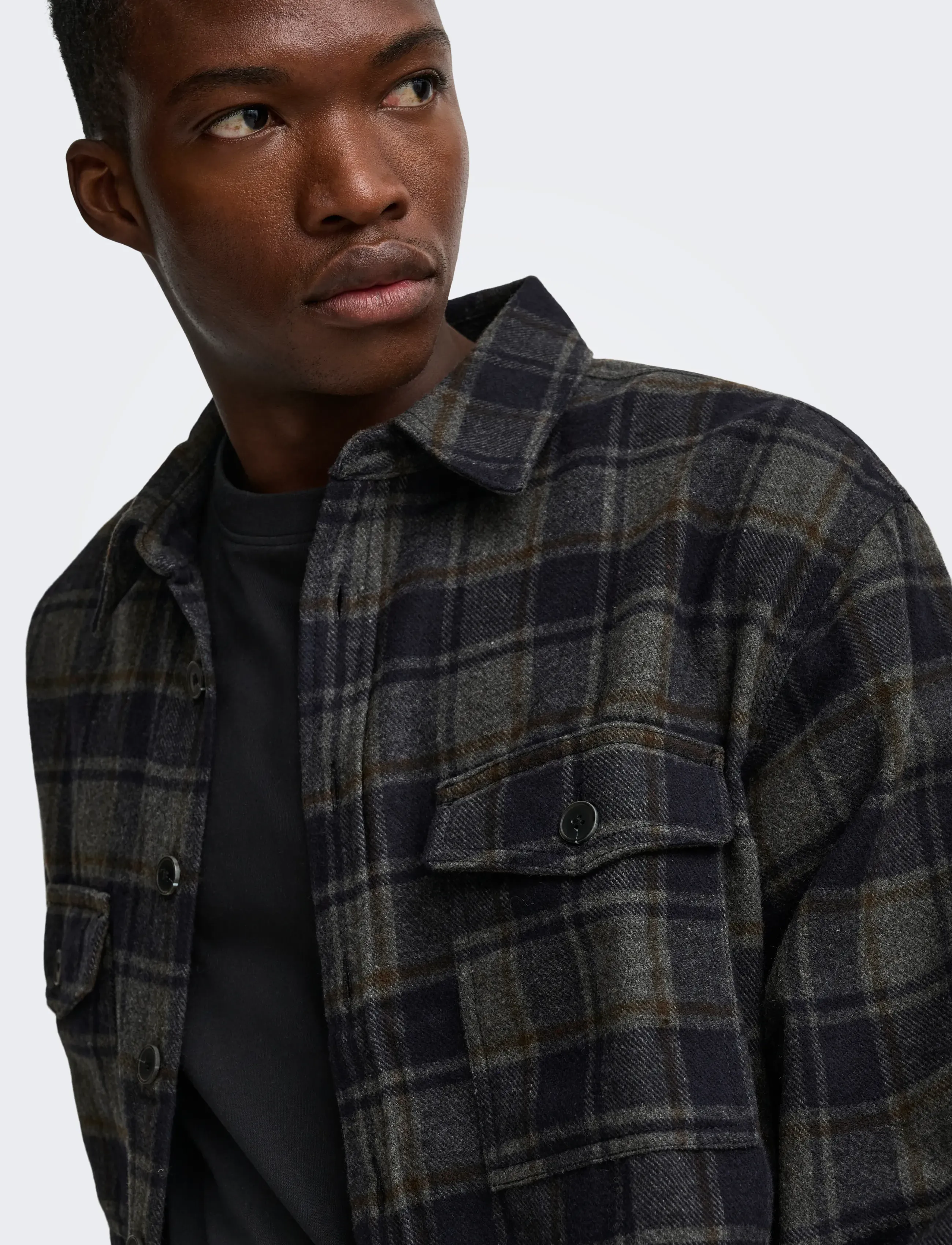 ONLY & SONS - ONSESKE CHECKED OVERSHIRT NOOS - kollektioner - dark navy - 5