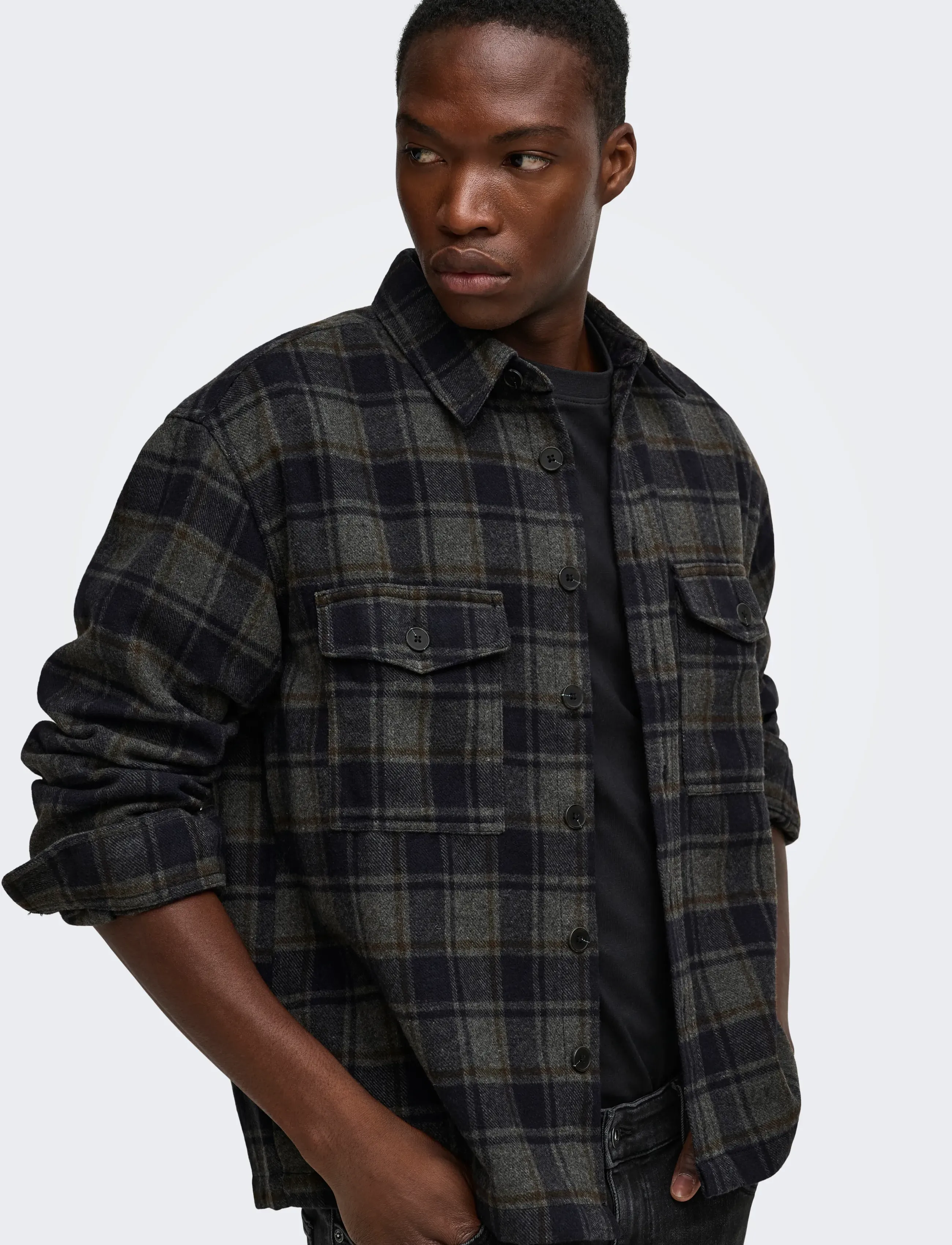 ONLY & SONS Onseske Checked Overshirt Noos skjortor & blusar herr – bild 6