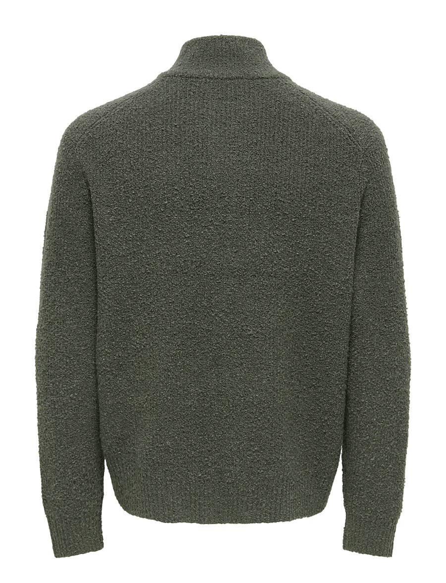 ONLY & SONS - ONSDALE RLX LS CARDIGAN KNIT - pullover mit durchgehendem reißverschluss - beluga - 2