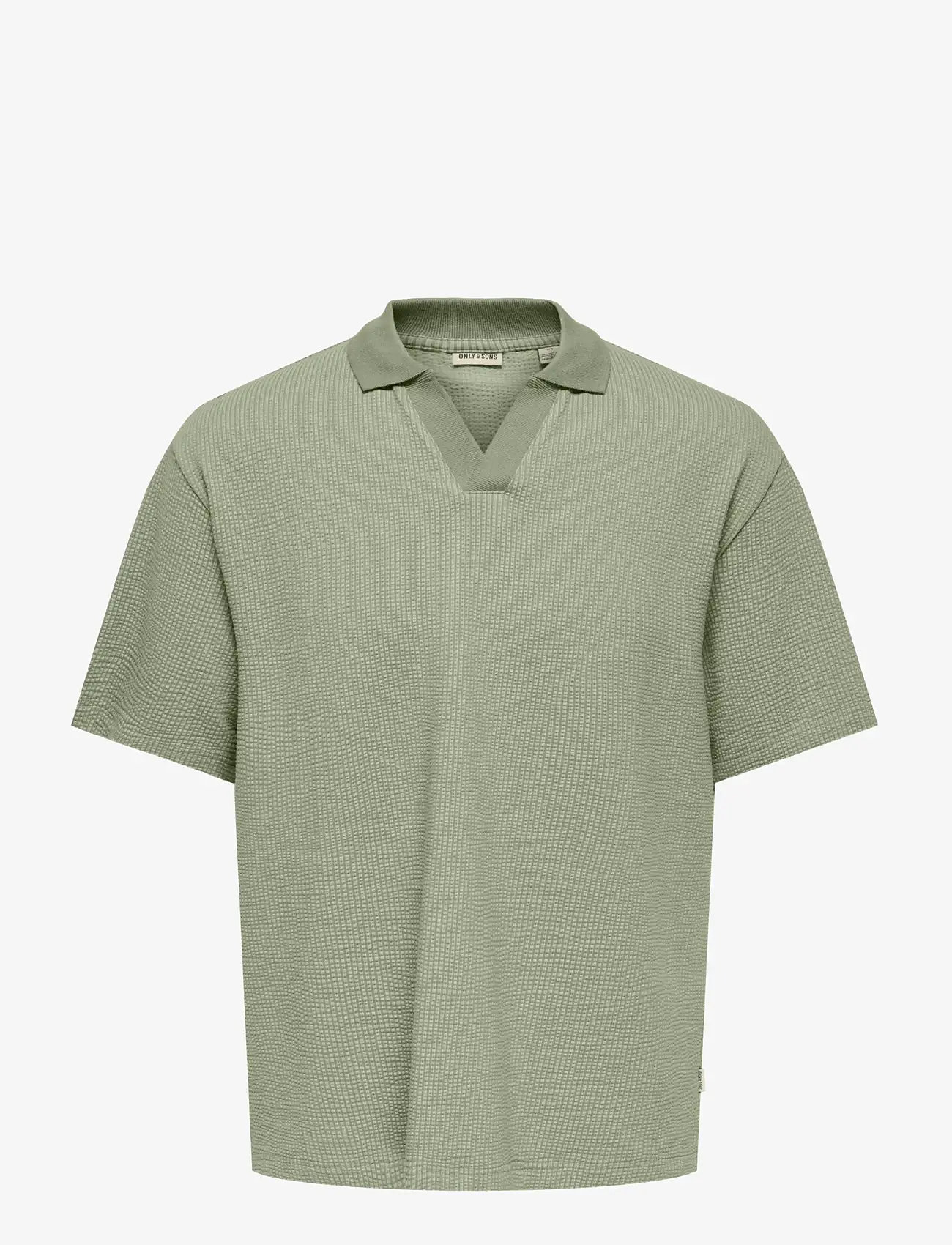 ONLY & SONS - OSJKIAN LIFE RLX SS STRP POLO JRS - kurzärmelig - seagrass - 0