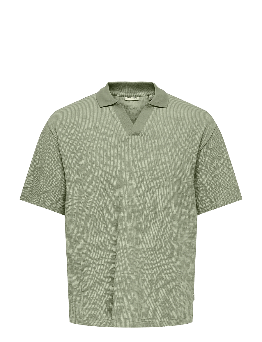 ONLY & SONS - OSJKIAN LIFE RLX SS STRP POLO JRS - kurzärmelig - seagrass - 0