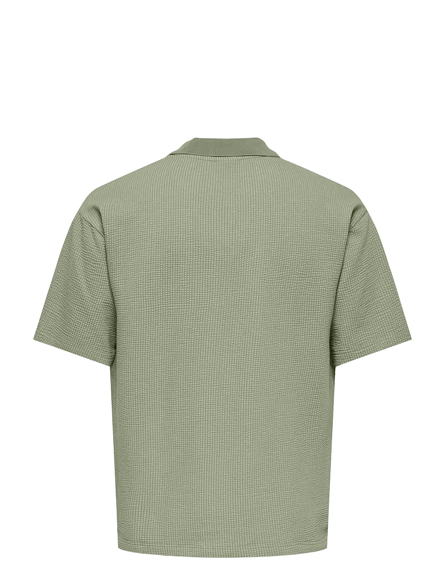 ONLY & SONS - OSJKIAN LIFE RLX SS STRP POLO JRS - kurzärmelig - seagrass - 1