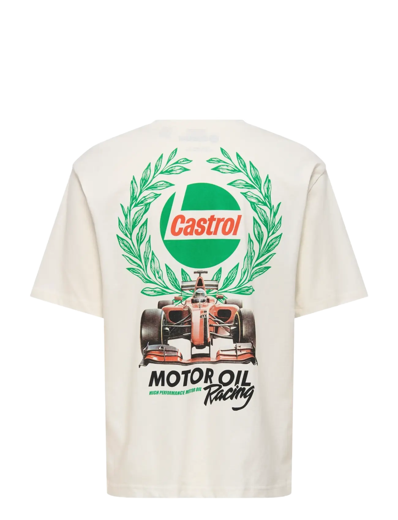ONLY & SONS - OSJCASTROL RLX SS LIC TEE - kurzärmelige - whisper white - 1