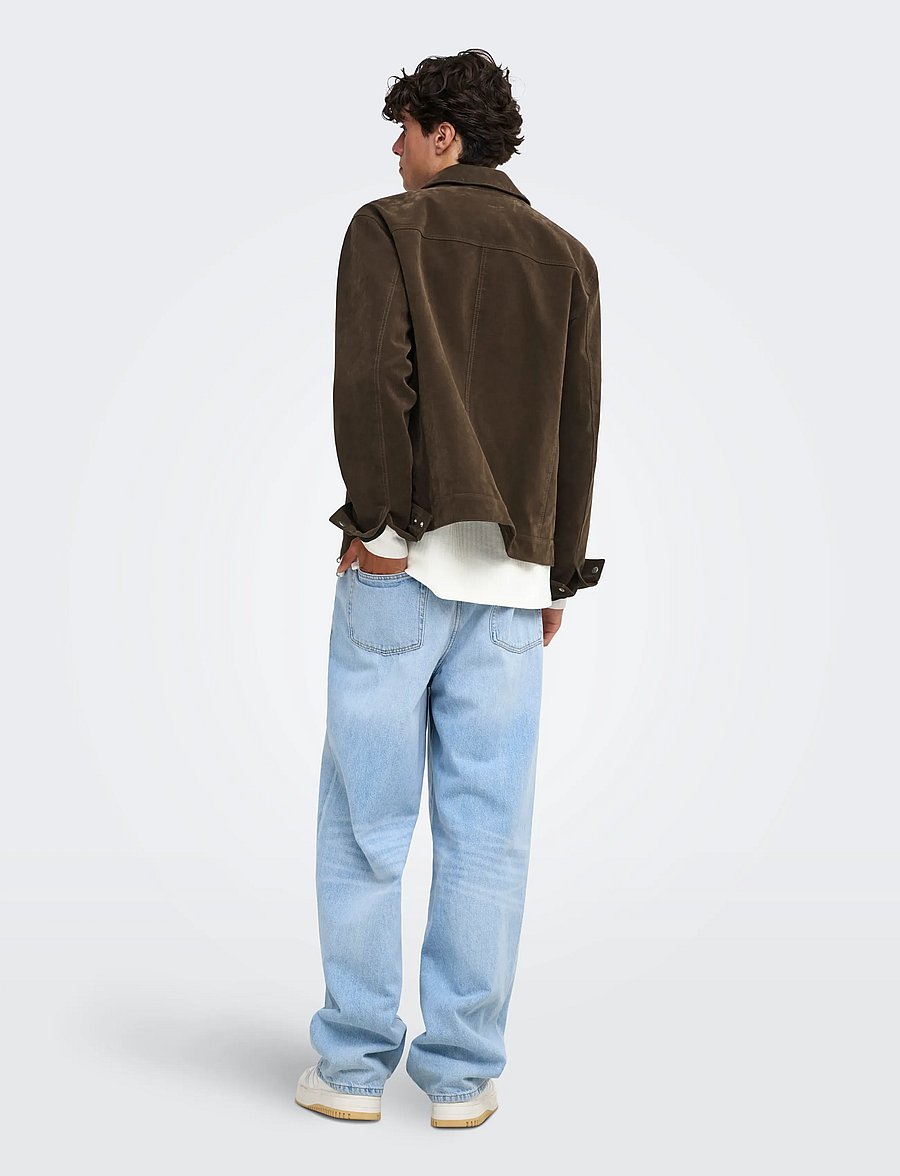ONLY & SONS - ONSSINCLAIR FAUX SUEDE JACKET OTW - höstjackor - coffee bean - 3