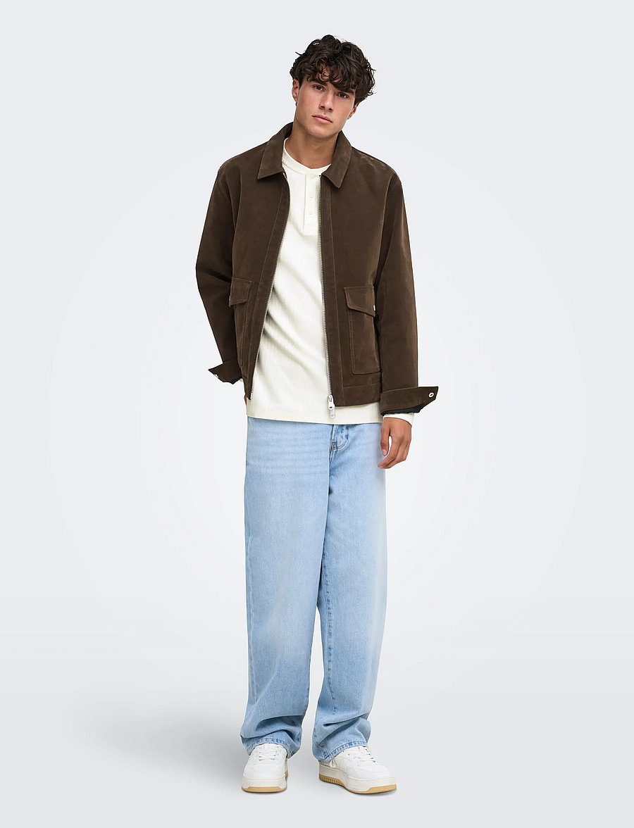 ONLY & SONS - ONSSINCLAIR FAUX SUEDE JACKET OTW - höstjackor - coffee bean - 4