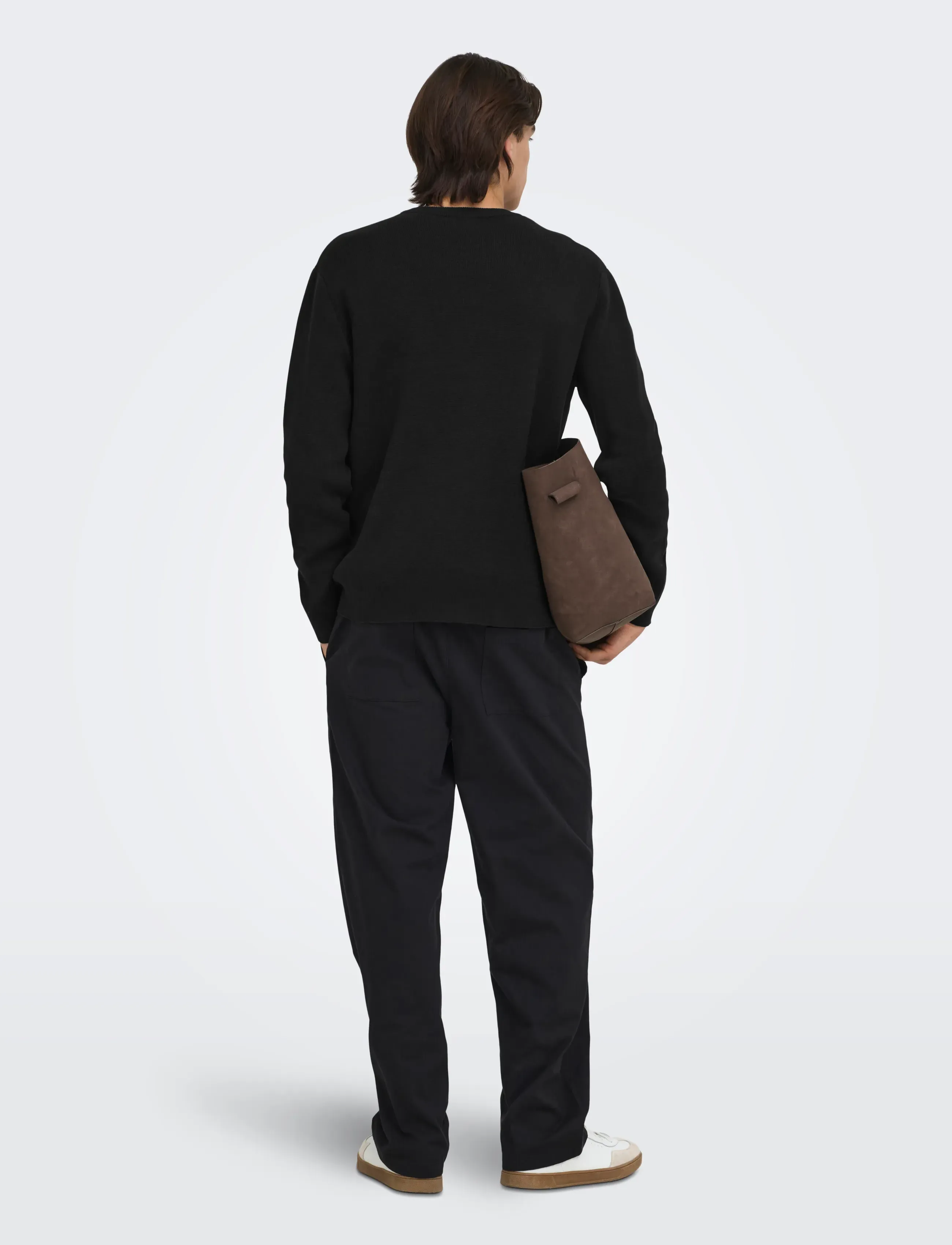 ONLY & SONS - ONSTING RLX CREW NECK KNIT NOOS - round necks - black - 3