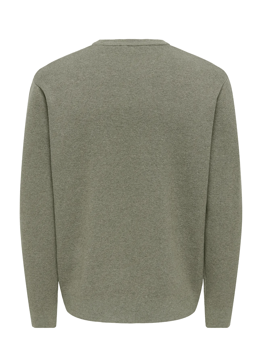 ONLY & SONS - ONSTING RLX CREW NECK KNIT NOOS - rund hals - castor gray - 2