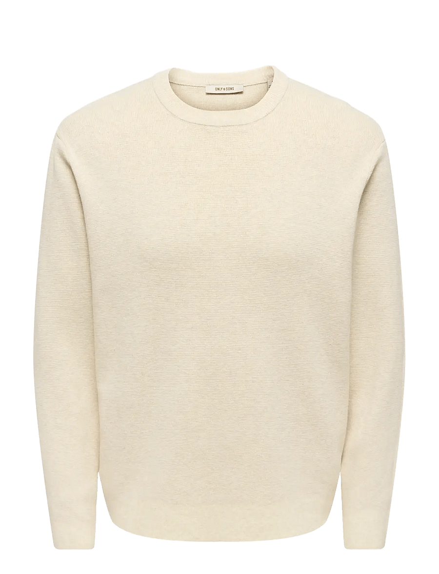 ONLY & SONS - ONSTING RLX CREW NECK KNIT NOOS - rundhals - gardenia - 1