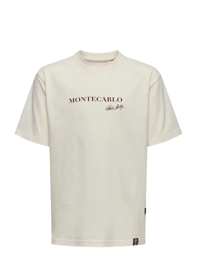 ONLY & SONS - OSJSHELBY RLX SS LIC TEE - kortärmade t-shirts - whisper white - 0