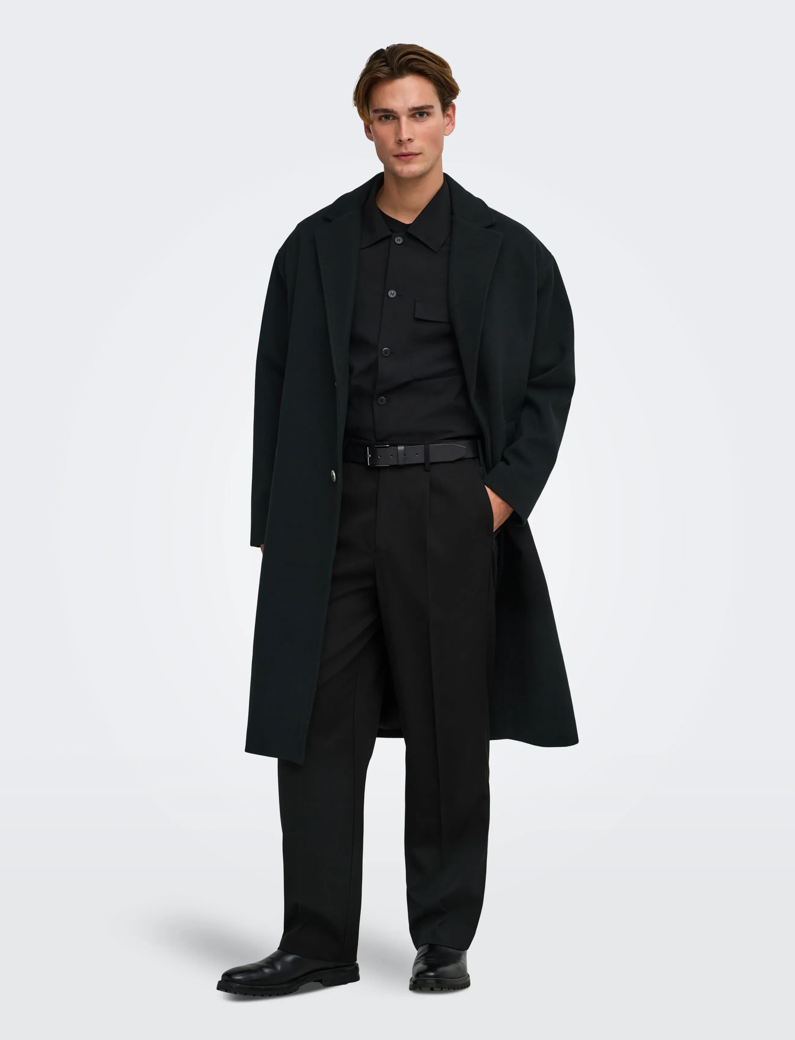 ONLY & SONS ONSSTANLEY COAT OTW - Kollektsioonid - BLACK / black