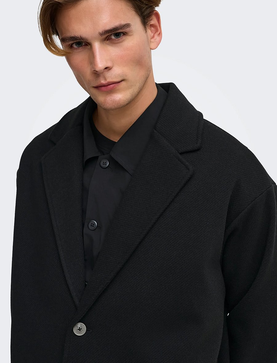 ONLY & SONS - ONSSTANLEY COAT OTW - black - 5