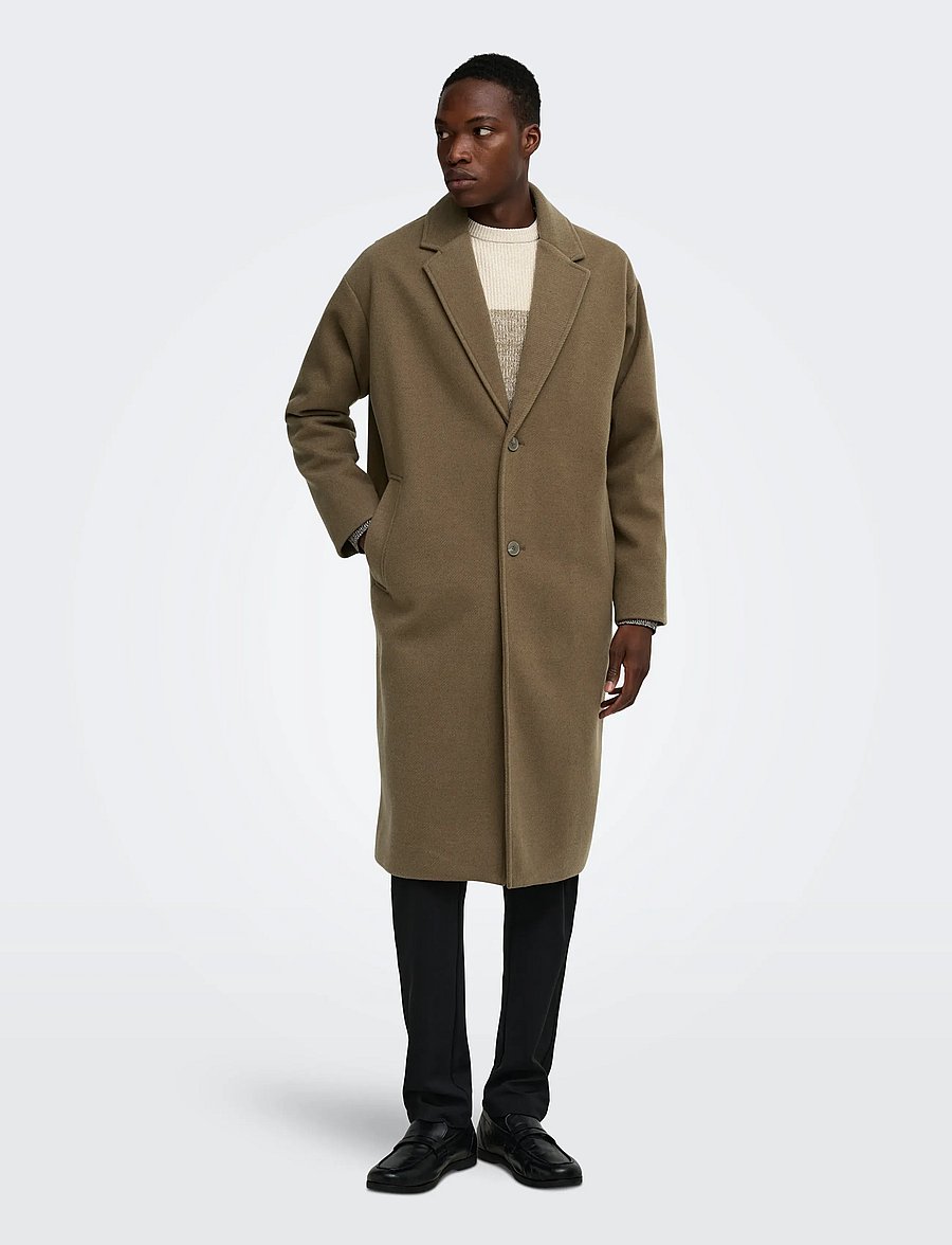 ONLY & SONS - ONSSTANLEY COAT OTW - light coats - walnut - 0