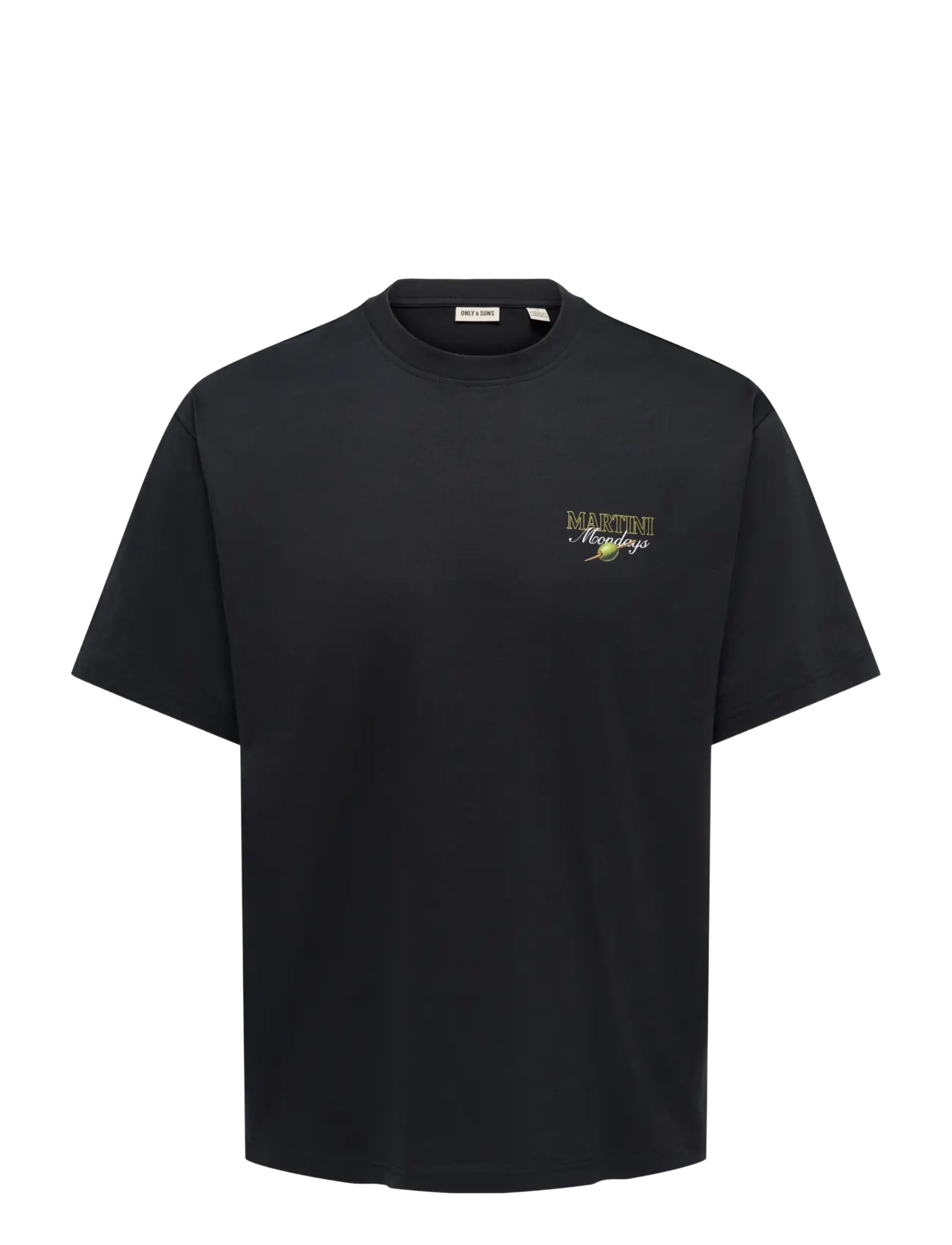 ONLY & SONS ONSFRED LIFE RLX SS PRINT TEE VD - Kleidung - BLACK / black