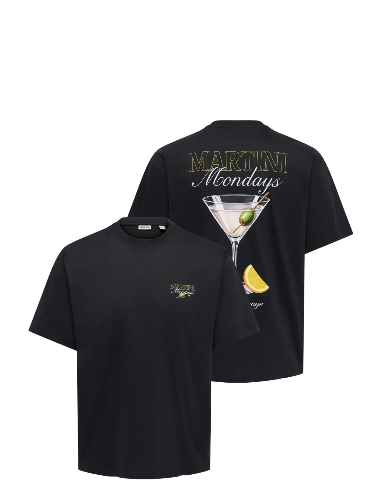 ONLY & SONS - ONSFRED LIFE RLX SS PRINT TEE VD - kurzärmelige t-shirts - black - 2