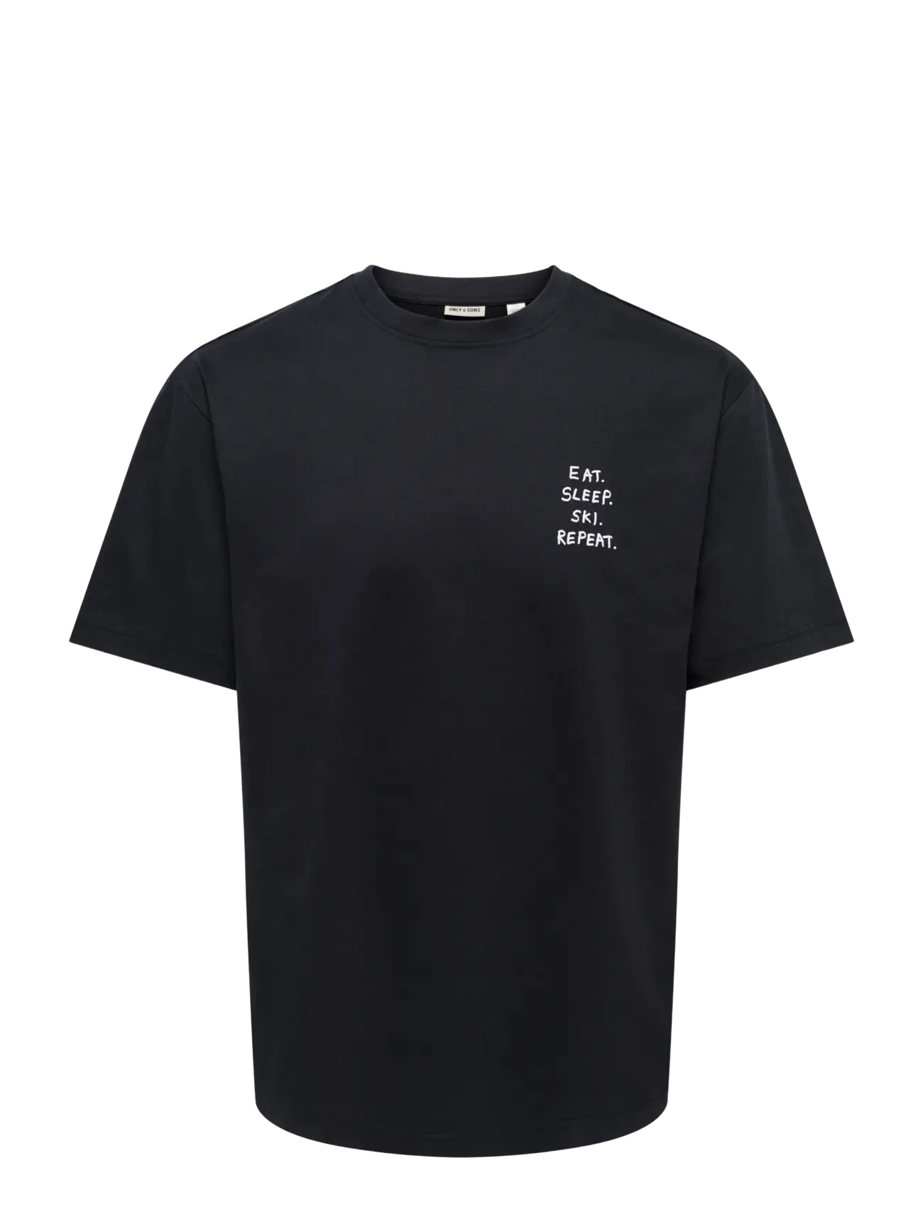 ONLY & SONS ONSFRED LIFE RLX SS PRINT TEE VD - Kleidung - BLACK / black