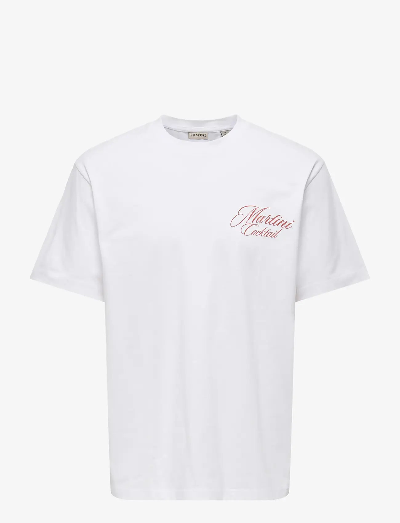 ONLY & SONS - ONSFRED LIFE RLX SS PRINT TEE NOOS - lühikeste varrukatega t-särgid - bright white - 0