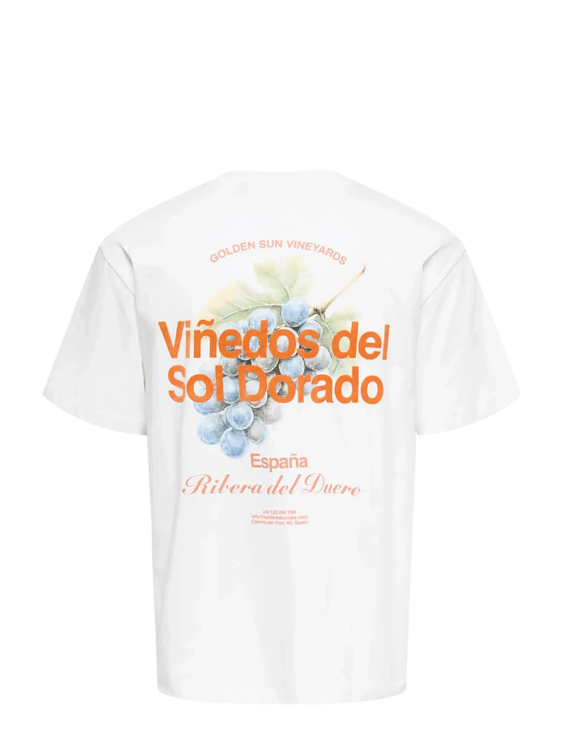 ONLY & SONS - ONSFRED LIFE RLX SS PRINT TEE NOOS - kortærmede t-shirts - bright white - 2