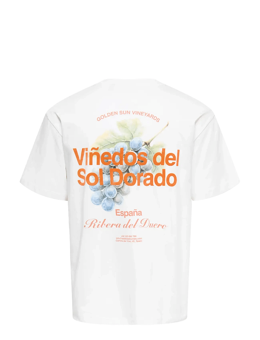 ONLY & SONS - ONSFRED LIFE RLX SS PRINT TEE NOOS - lühikeste varrukatega t-särgid - bright white - 2