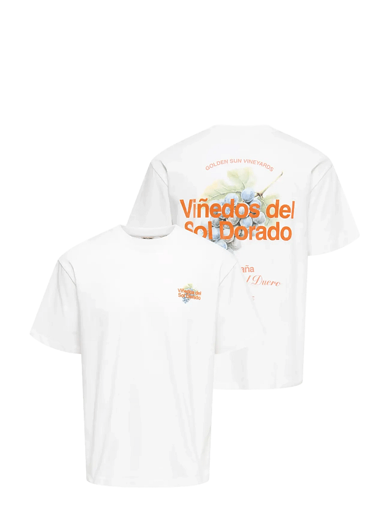 ONLY & SONS - ONSFRED LIFE RLX SS PRINT TEE NOOS - kortærmede t-shirts - bright white - 3