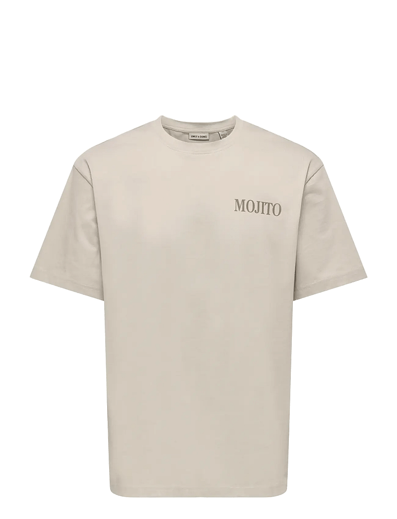 ONLY & SONS - ONSFRED LIFE RLX SS PRINT TEE NOOS - kortærmede t-shirts - silver lining - 0