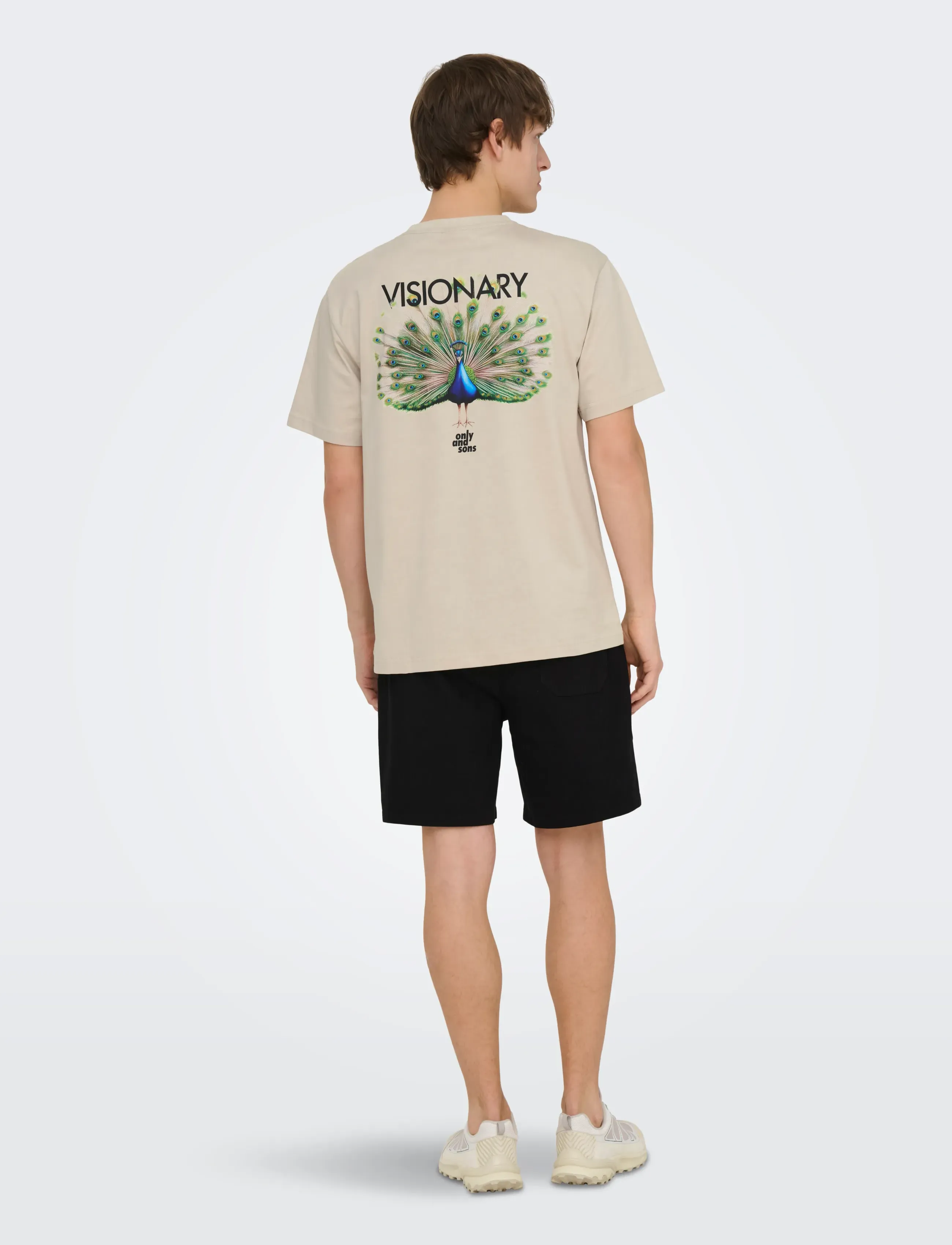 ONLY & SONS - ONSFRED LIFE RLX SS PRINT TEE NOOS - short-sleeved t-shirts - silver lining - 4