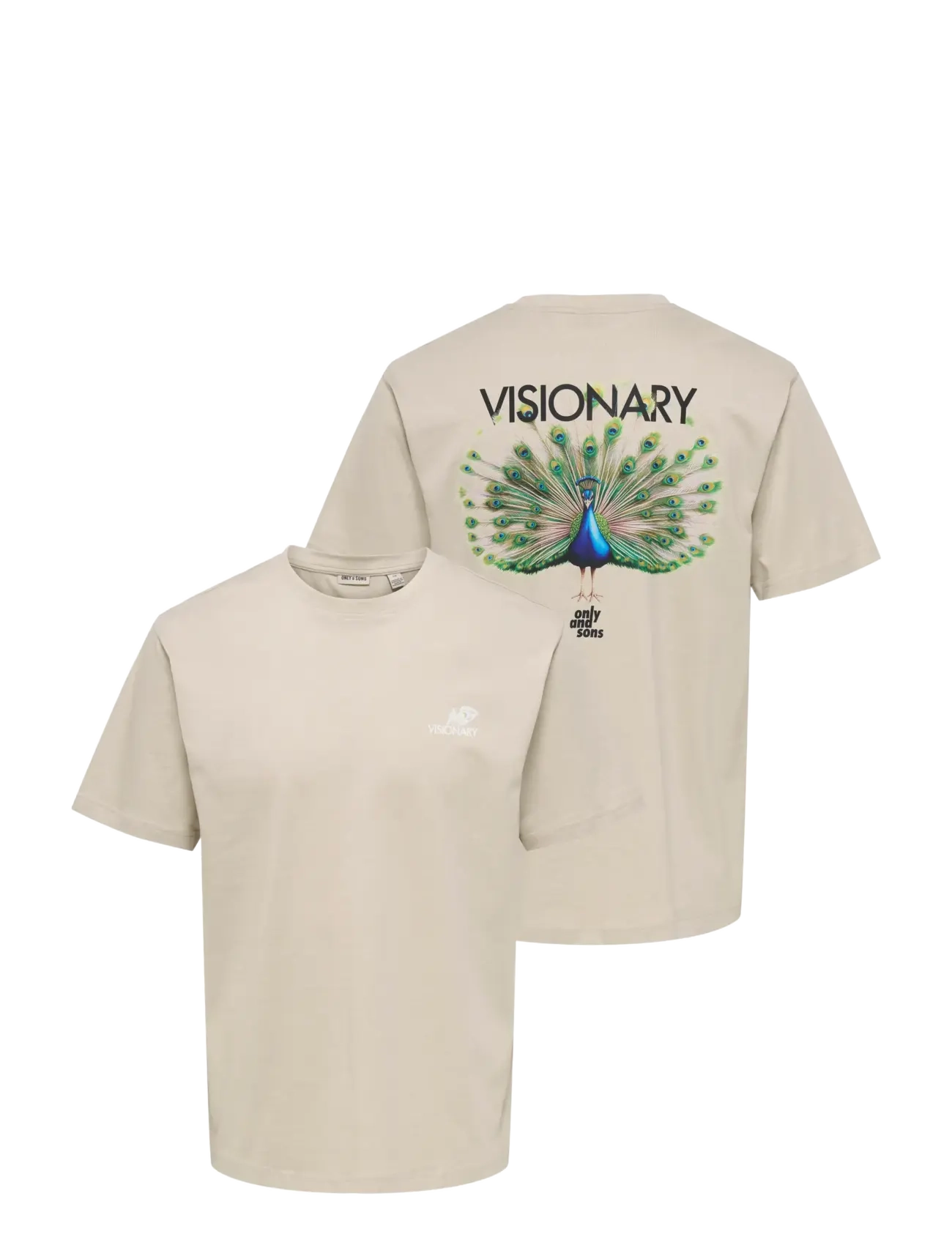 ONLY & SONS - ONSFRED LIFE RLX SS PRINT TEE NOOS - short-sleeved t-shirts - silver lining - 3