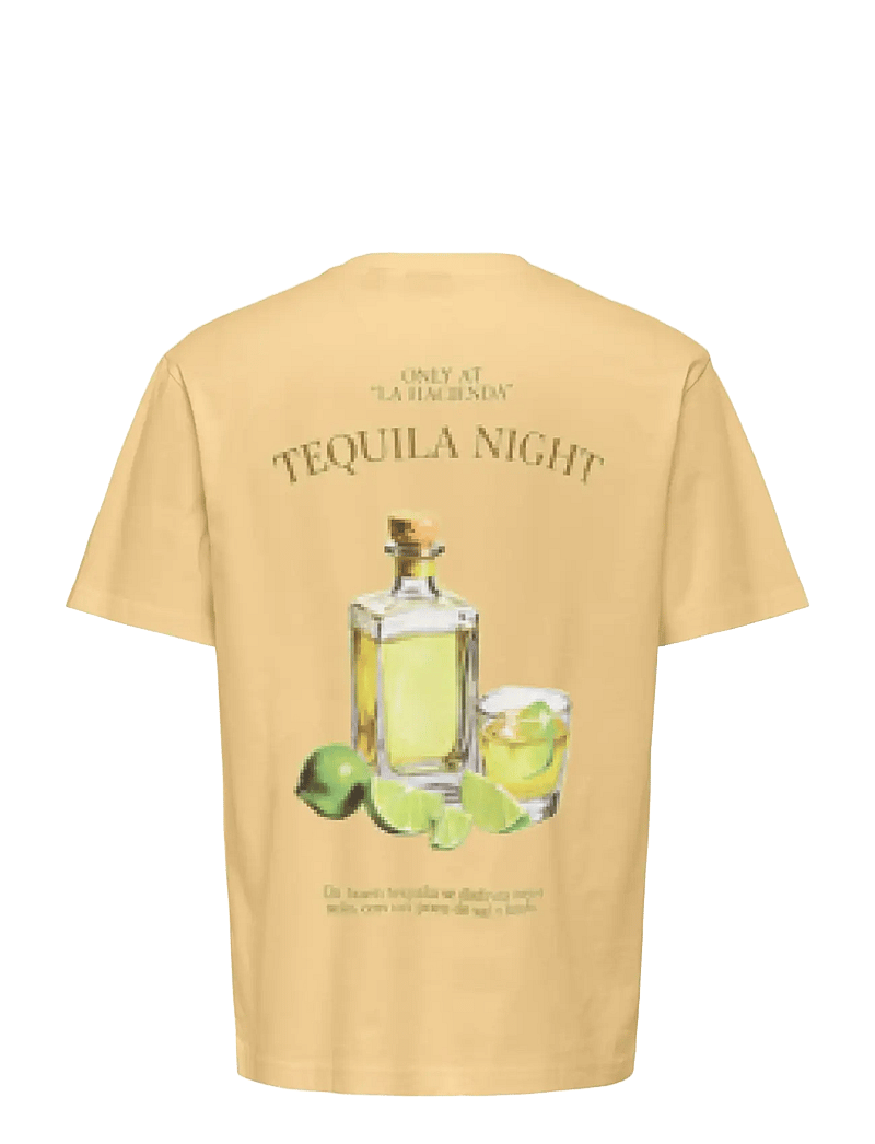 ONLY & SONS - ONSFRED LIFE RLX SS PRINT TEE NOOS - kurzärmelig - sunlight - 1